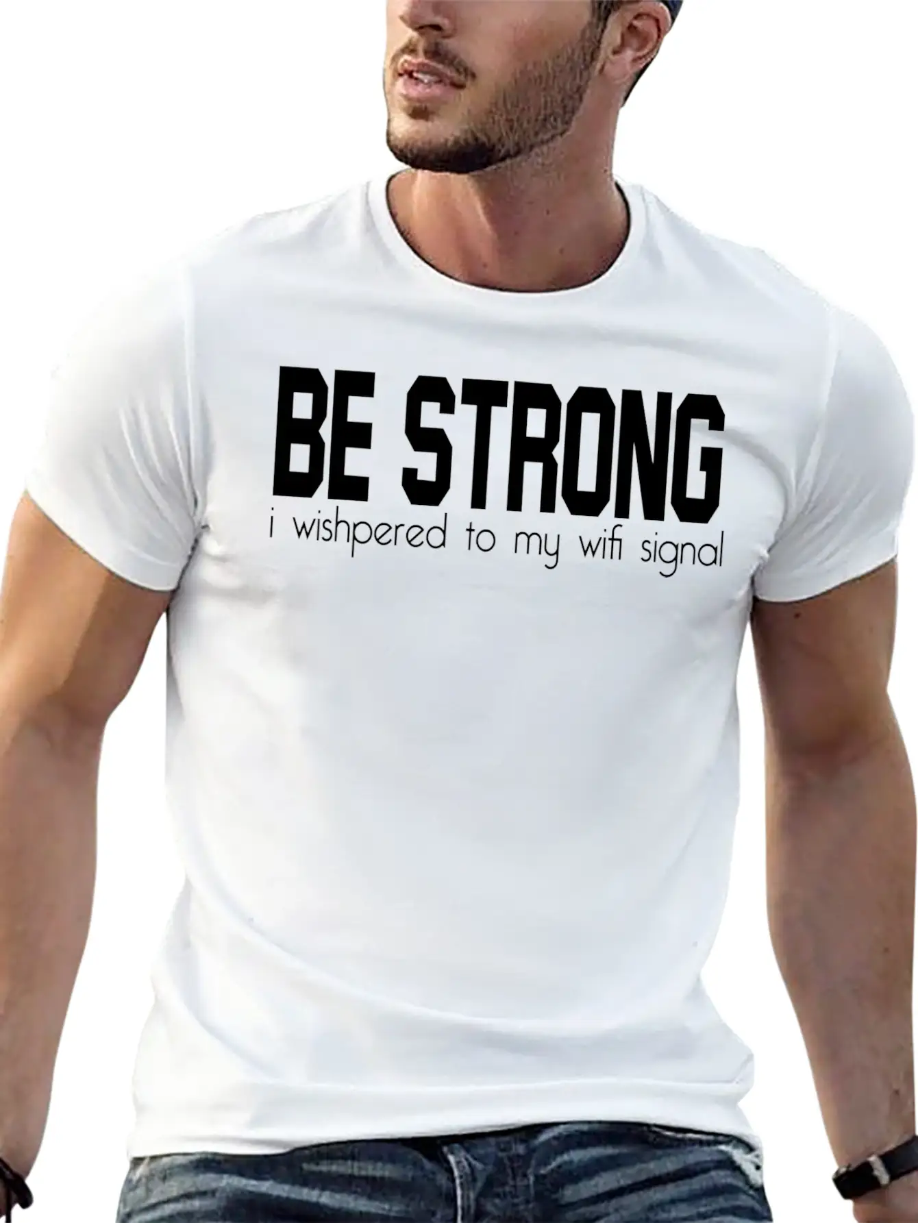 Be Strong Wifi Relaxed Everyday Tee – Lightweight And Durable Cotton