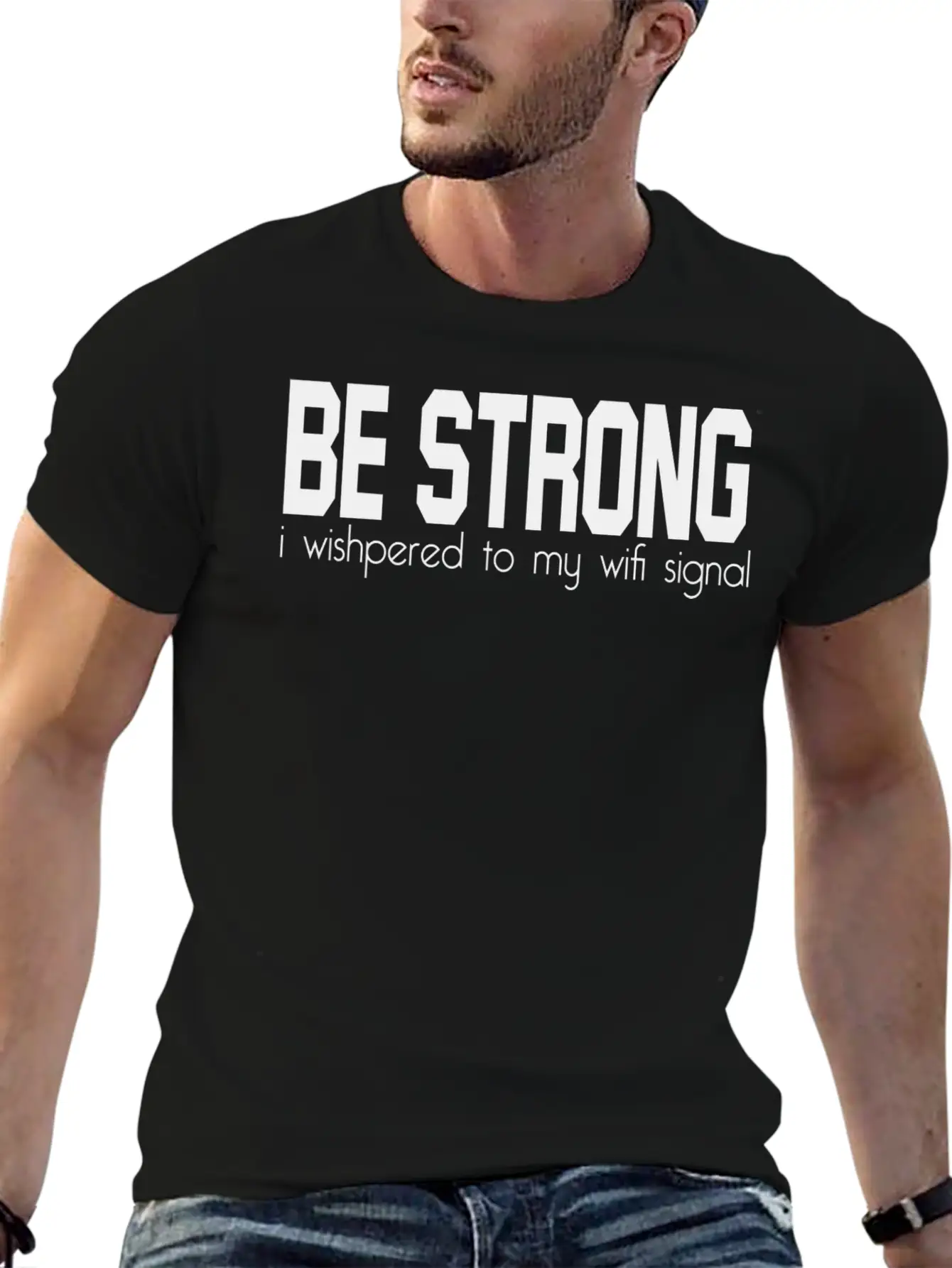 Be Strong Wifi Relaxed Everyday Tee – Lightweight And Durable Cotton