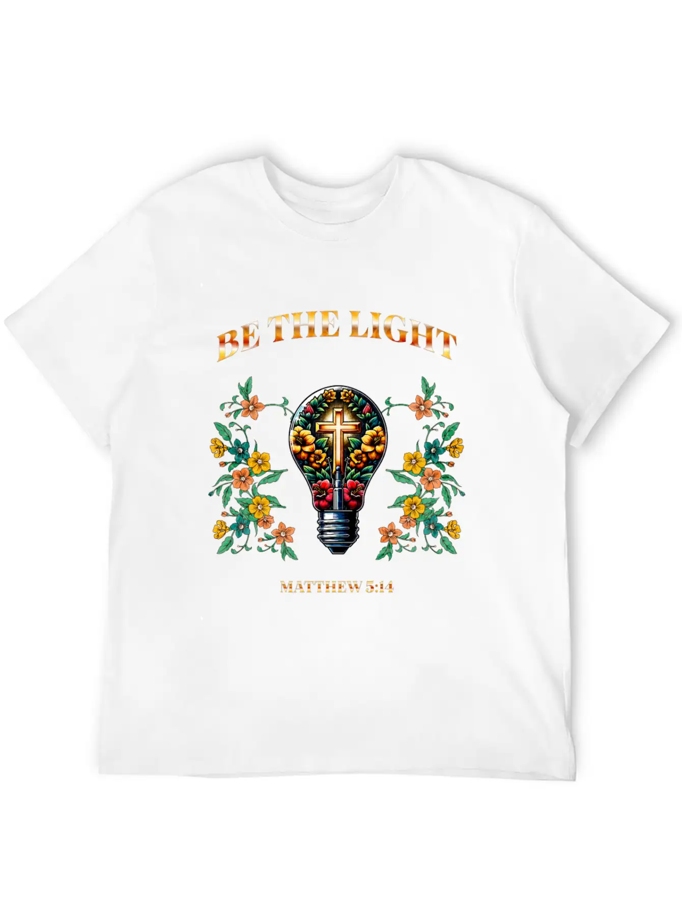 Be The Light Unisex Short Sleeve Soft Cotton T-Shirt – Casual Everyday Wear