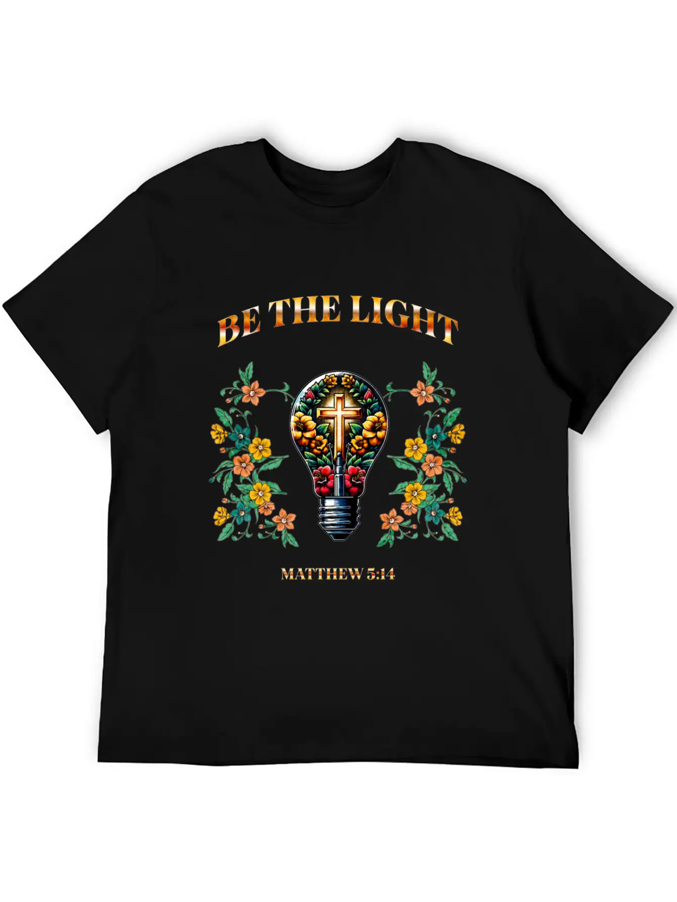 Be The Light Unisex Short Sleeve Soft Cotton T-Shirt – Casual Everyday Wear