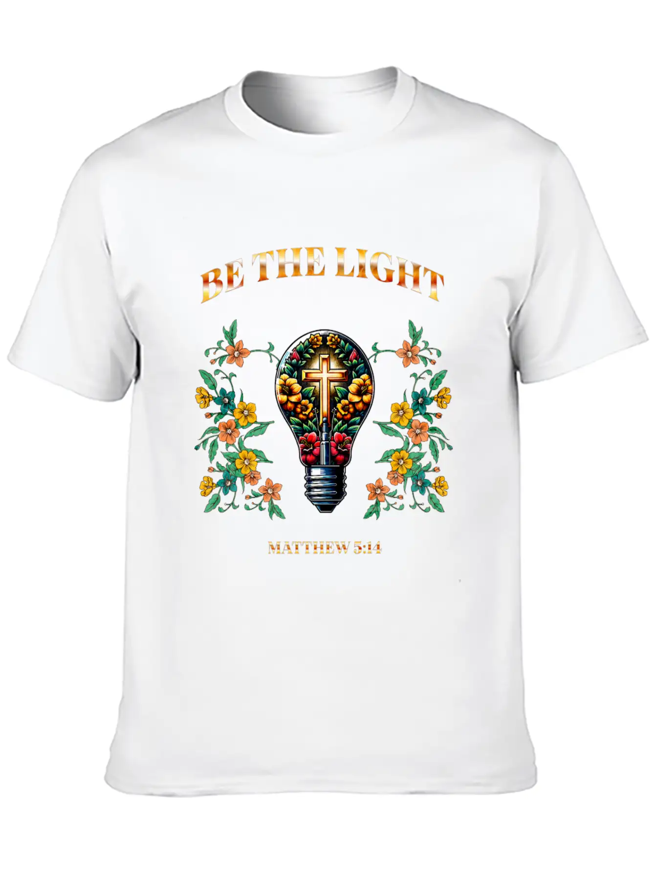 Be The Light Unisex Short Sleeve Soft Cotton T-Shirt – Casual Everyday Wear