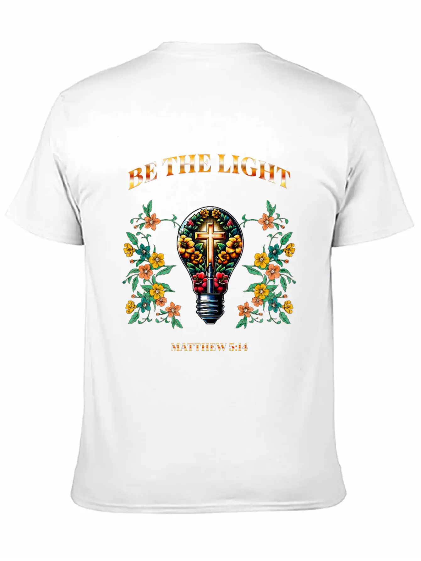 Be The Light Unisex Short Sleeve Soft Cotton T-Shirt – Casual Everyday Wear
