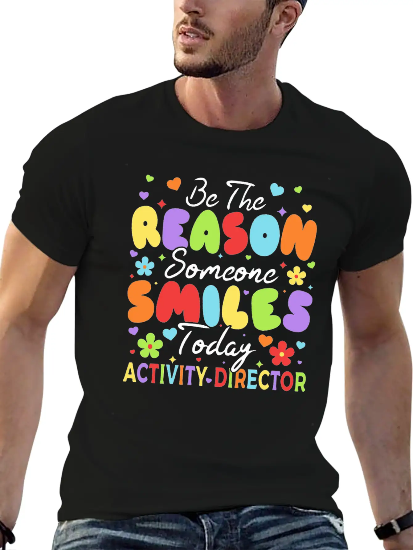 Be The Reason Someone Smiles Today Activity Direct Unisex Short Sleeve Soft Cotton T-Shirt – Casual Everyday Wear