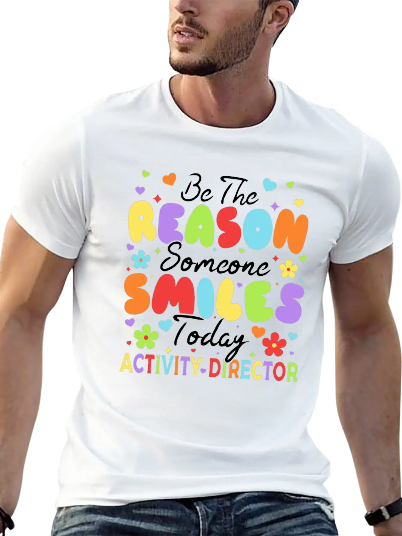 Be The Reason Someone Smiles Today Activity Direct Unisex Short Sleeve Soft Cotton T-Shirt – Casual Everyday Wear
