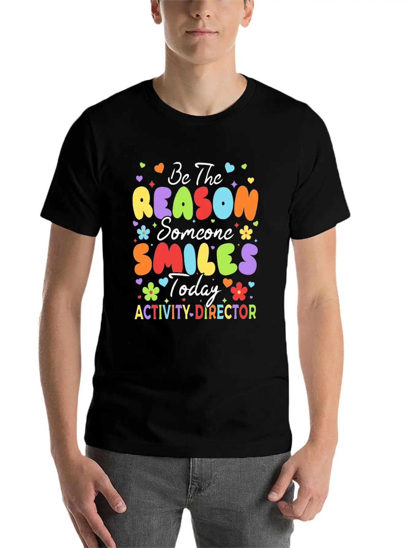 Be The Reason Someone Smiles Today Activity Direct Unisex Short Sleeve Soft Cotton T-Shirt – Casual Everyday Wear