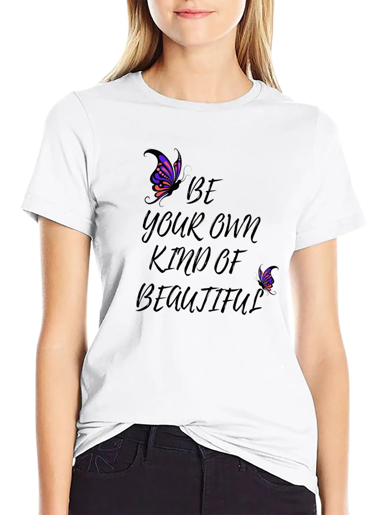 BE YOUR OWN KIND OF BEAUTIFUL Unisex Short Sleeve Soft Cotton T-Shirt – Casual Everyday Wear