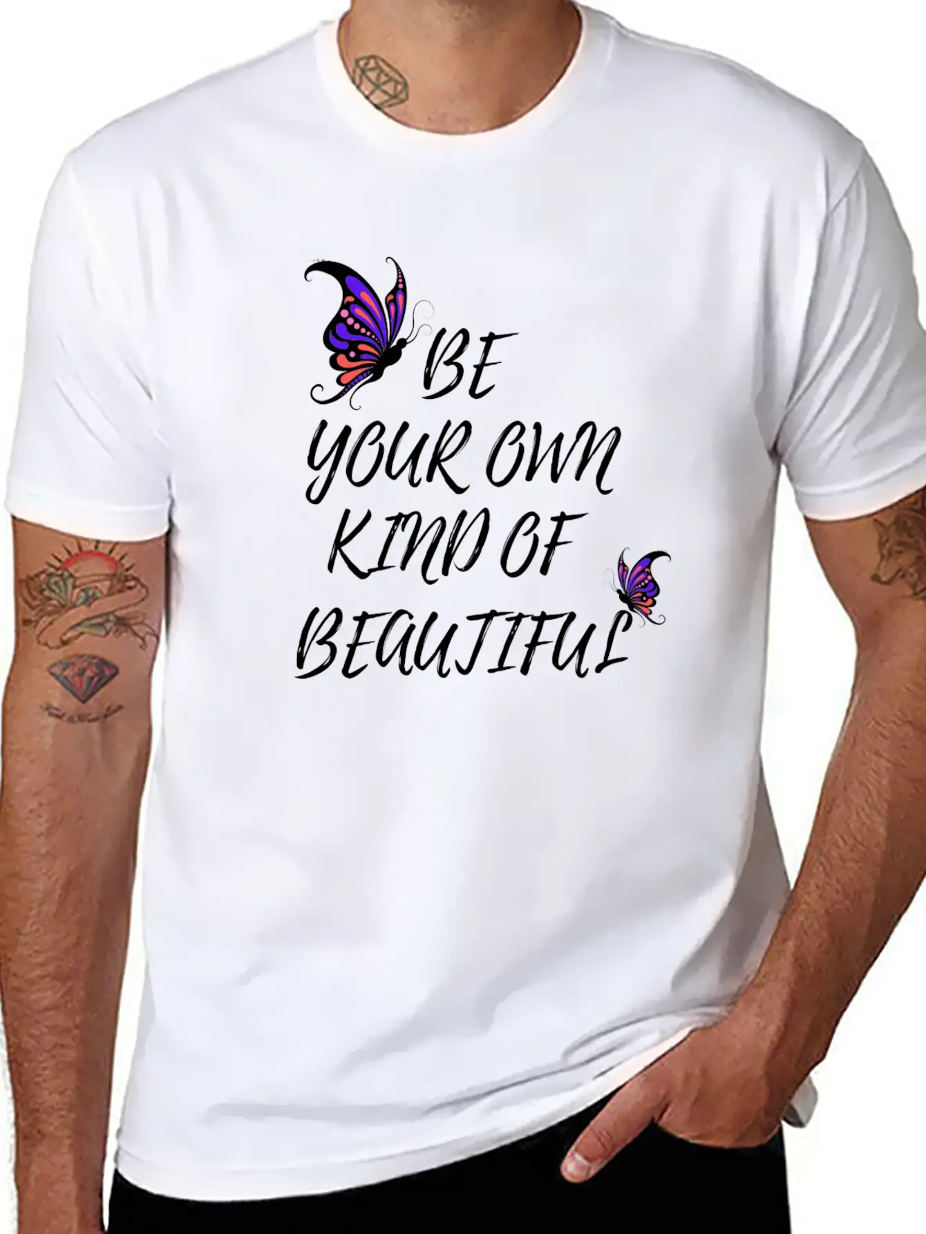BE YOUR OWN KIND OF BEAUTIFUL Unisex Short Sleeve Soft Cotton T-Shirt – Casual Everyday Wear