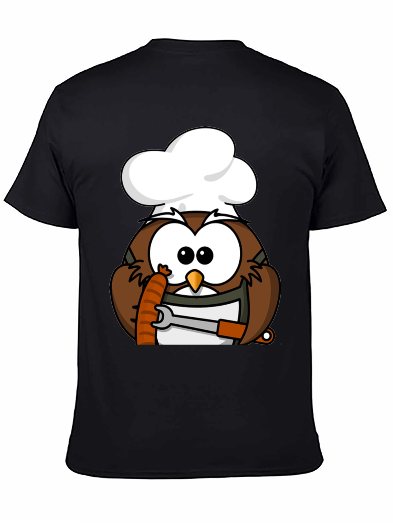 Chef Owl T-Shirt - Funny Cartoon Cook Tee