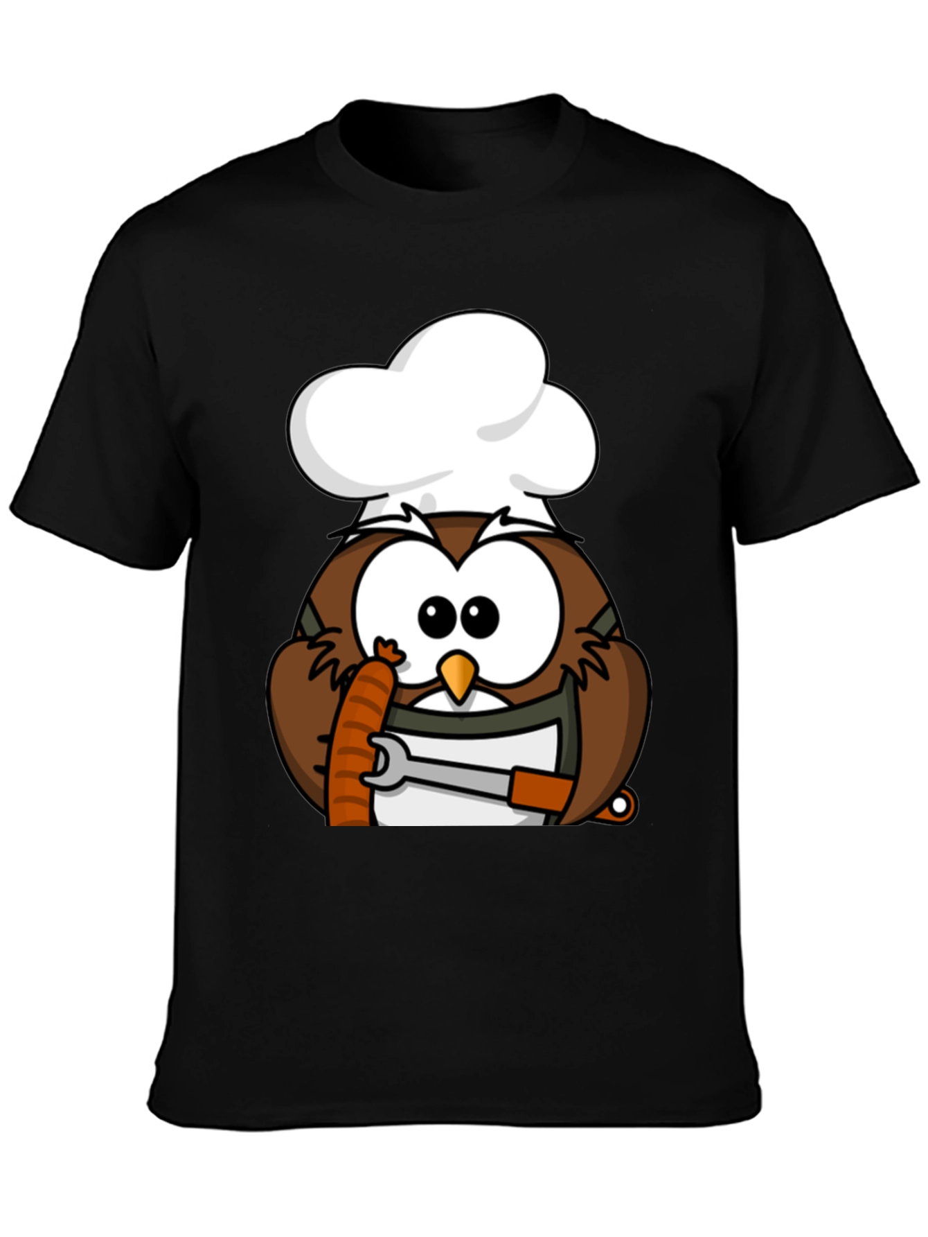 Chef Owl T-Shirt - Funny Cartoon Cook Tee