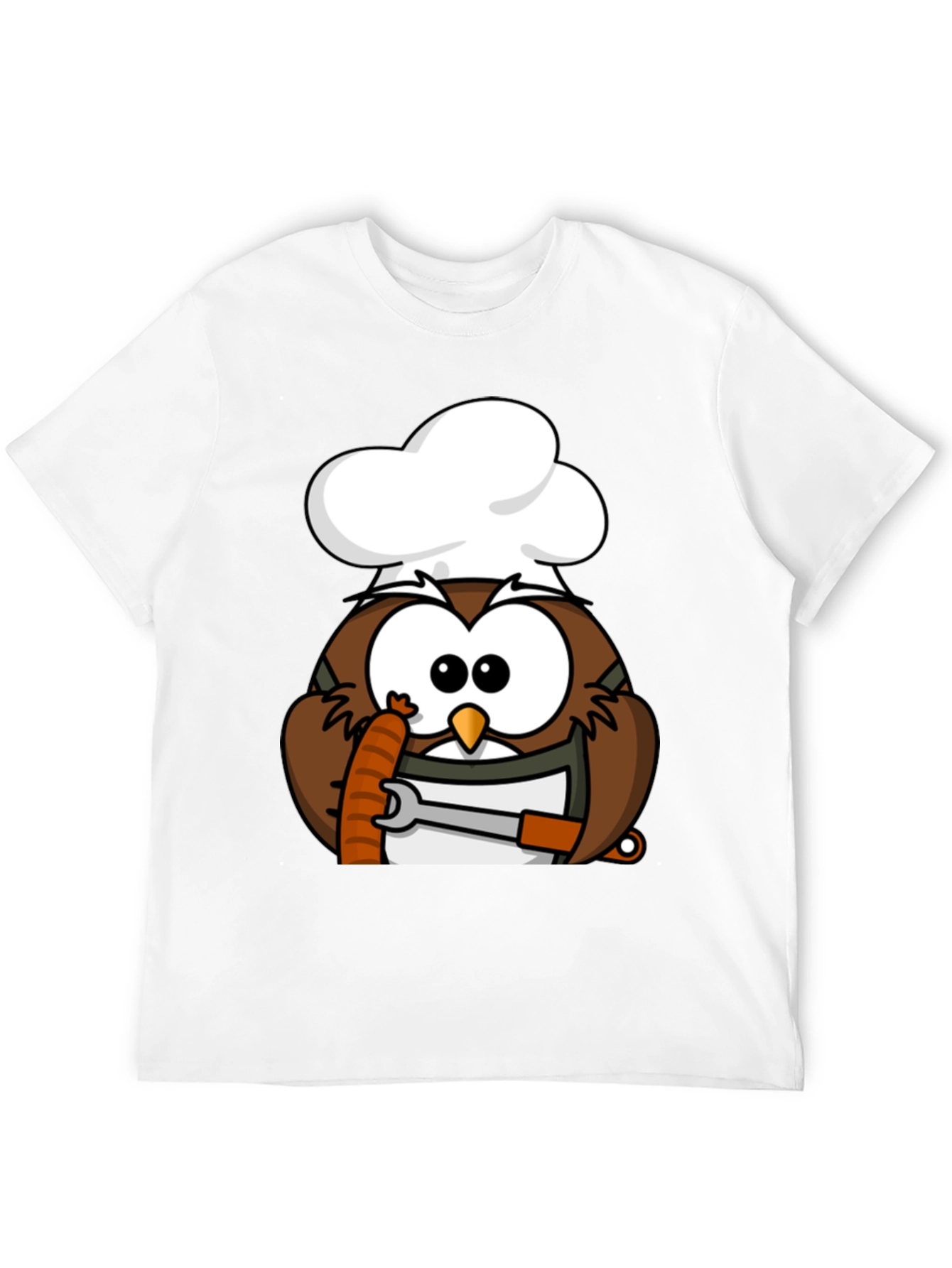 Chef Owl T-Shirt - Funny Cartoon Cook Tee
