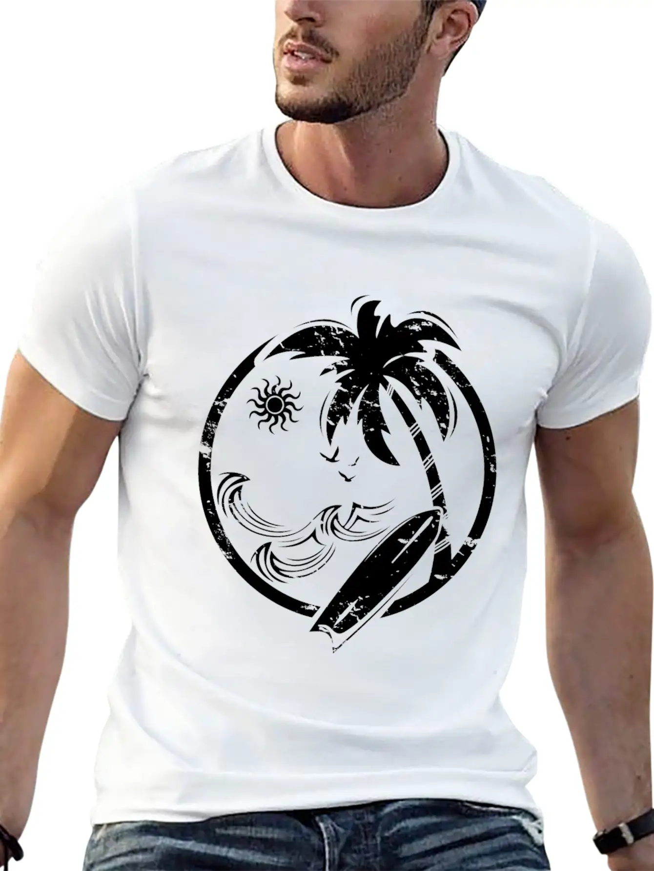 Beach Ocean Surfing Caribbean Hawaii Gift Stylish Everyday T-Shirt – Unisex Basic Cotton Tee
