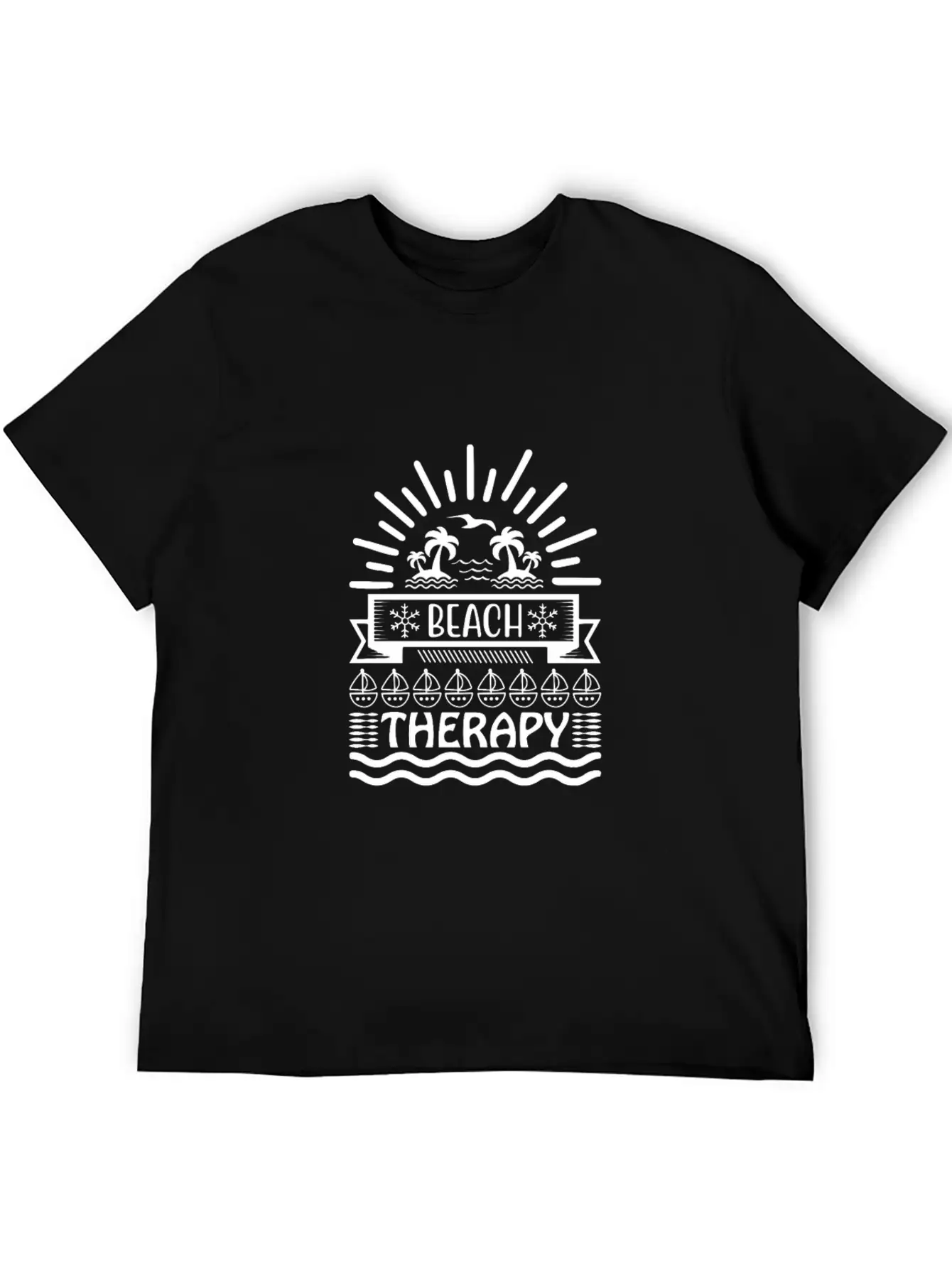 Beach Therapy Comfortable Minimalist Graphic Tee – Summer Style Essential