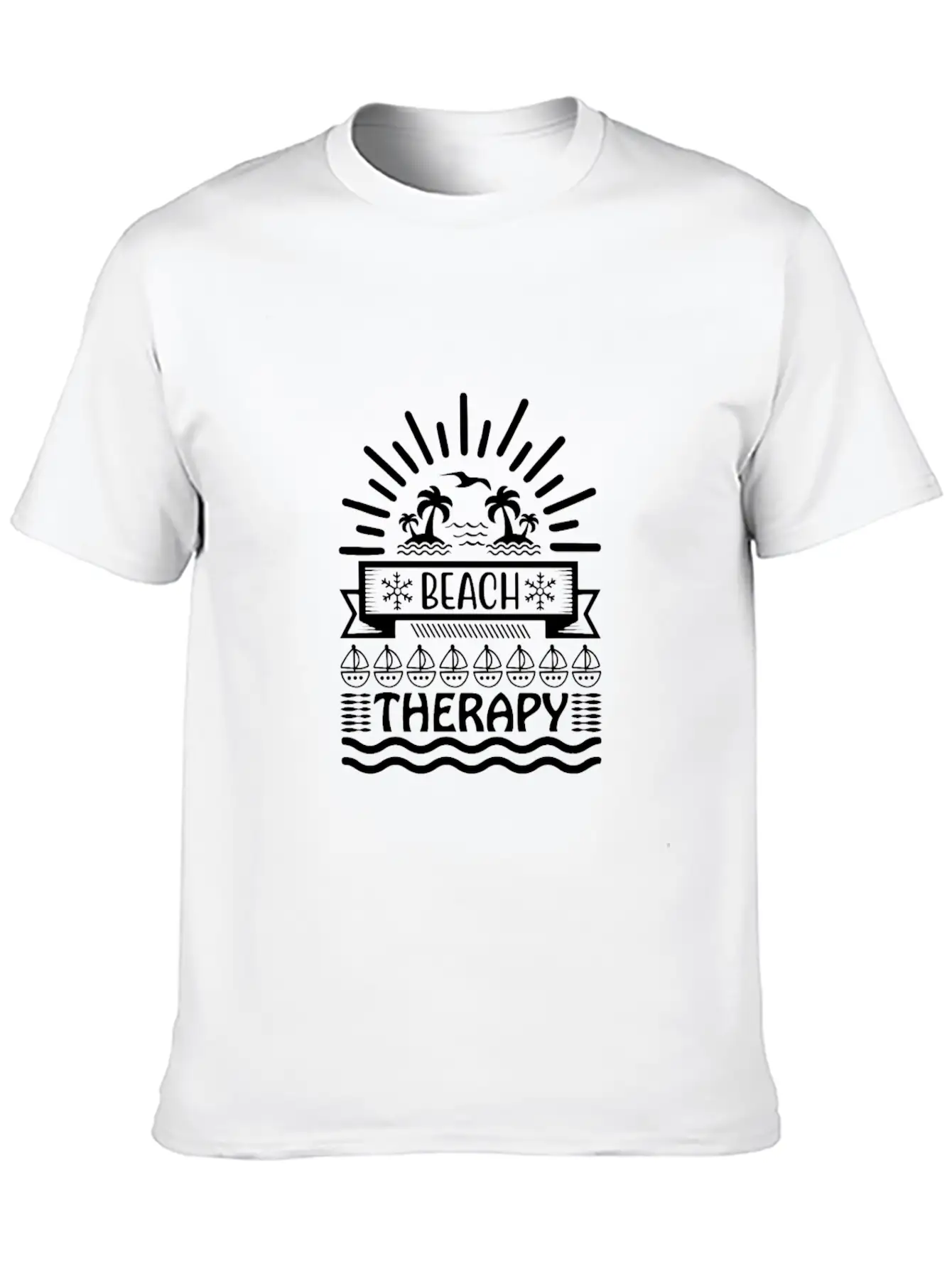 Beach Therapy Comfortable Minimalist Graphic Tee – Summer Style Essential