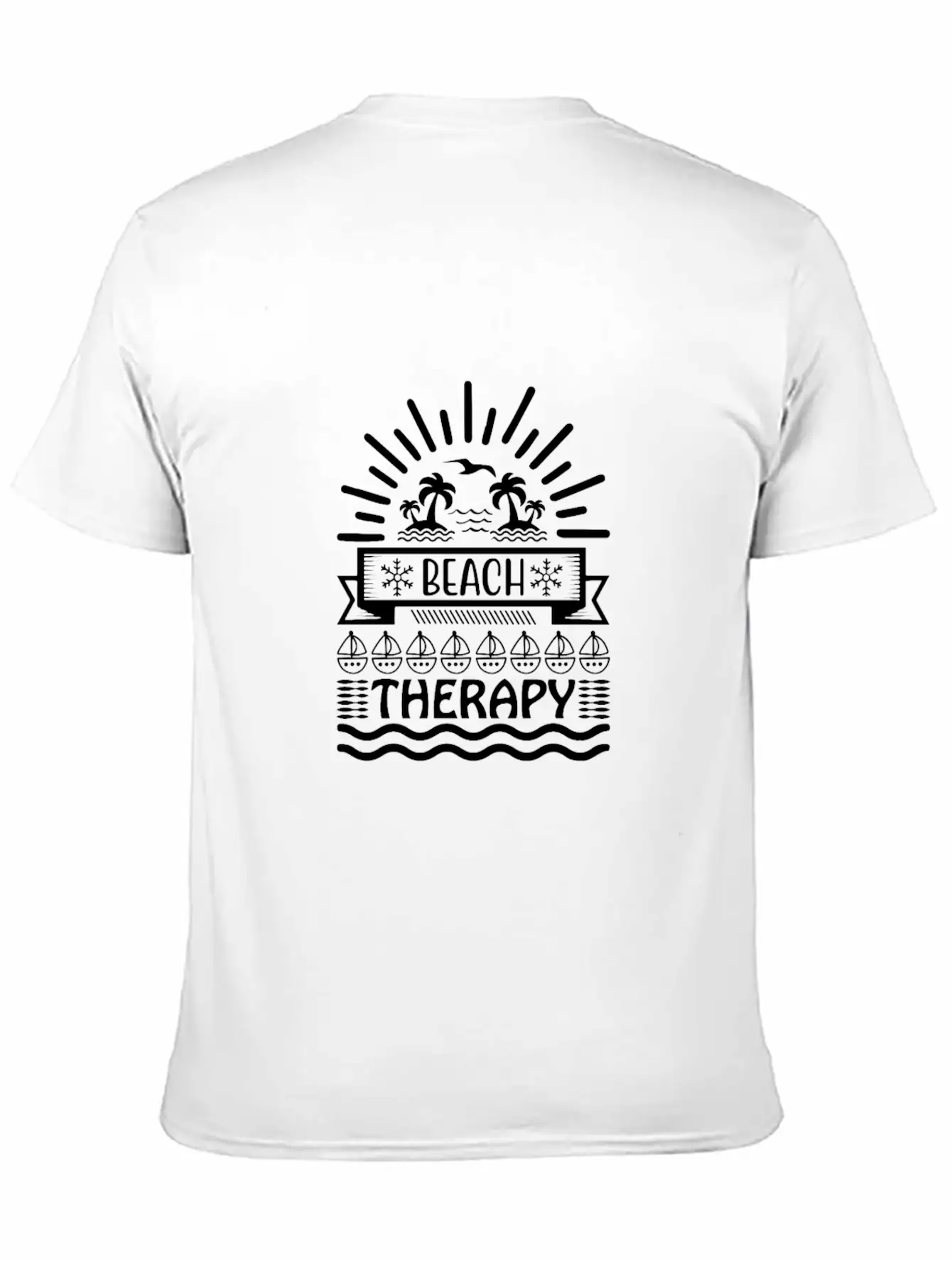Beach Therapy Comfortable Minimalist Graphic Tee – Summer Style Essential