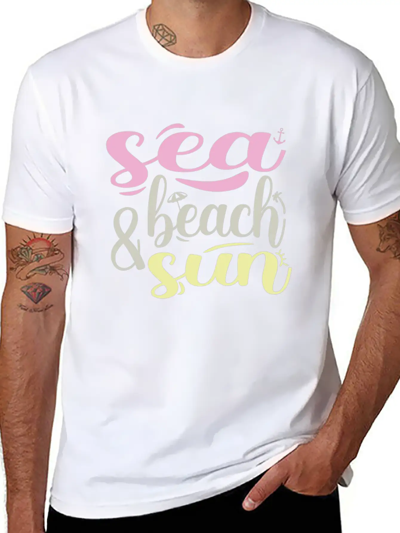 Beach Unisex Short Sleeve Soft Cotton T-Shirt – Casual Everyday Wear