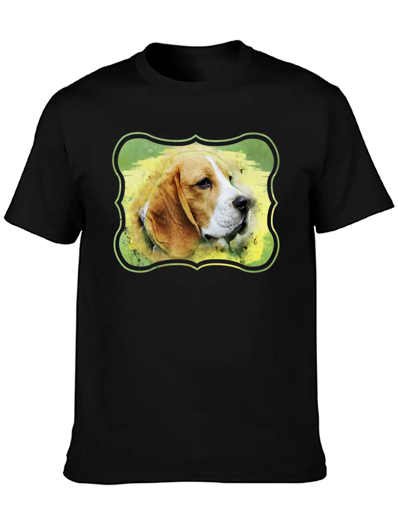 Beagle Dog Digital Art Unisex Short Sleeve Soft Cotton T-Shirt – Casual Everyday Wear
