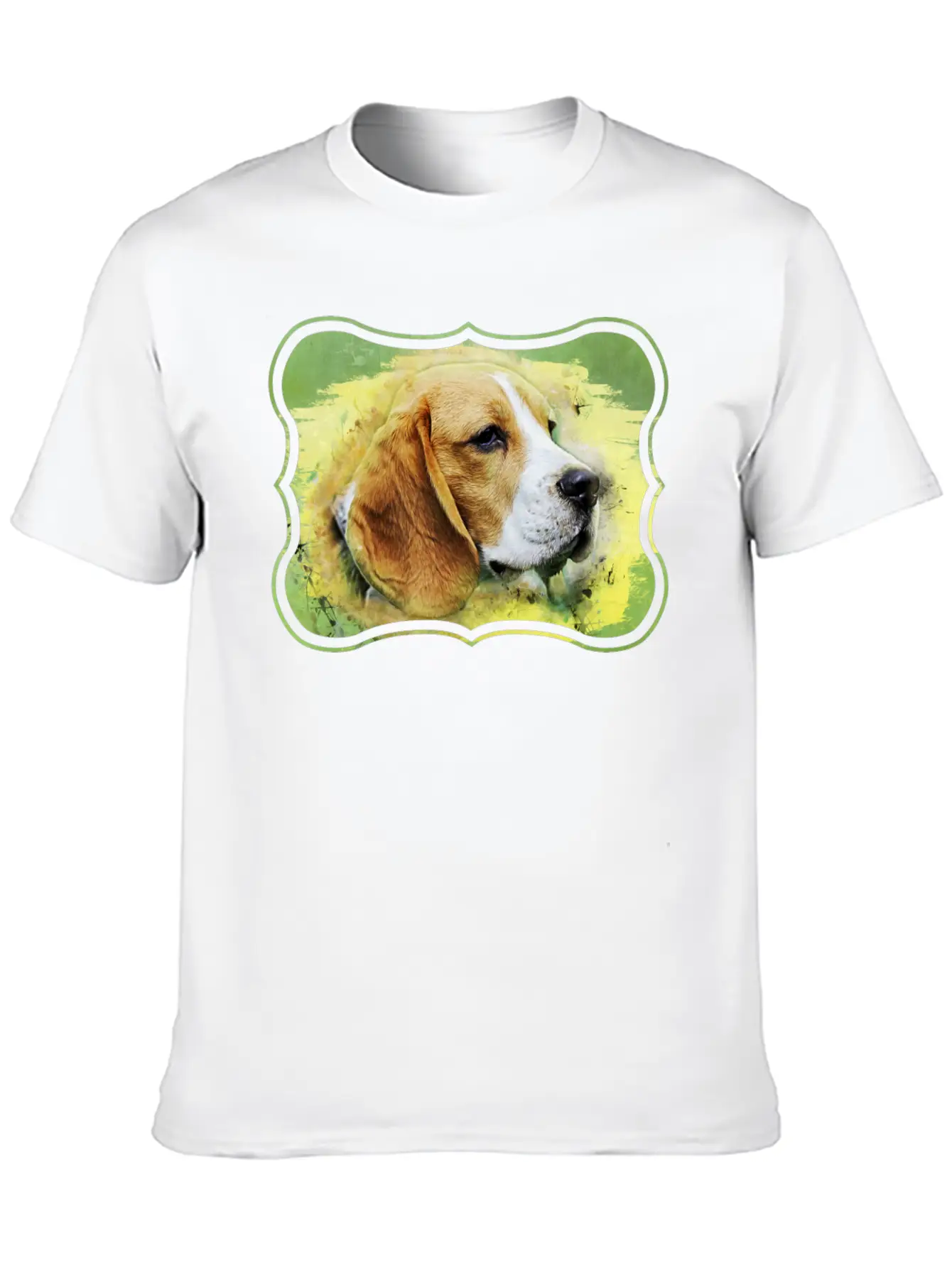 Beagle Dog Digital Art Unisex Short Sleeve Soft Cotton T-Shirt – Casual Everyday Wear