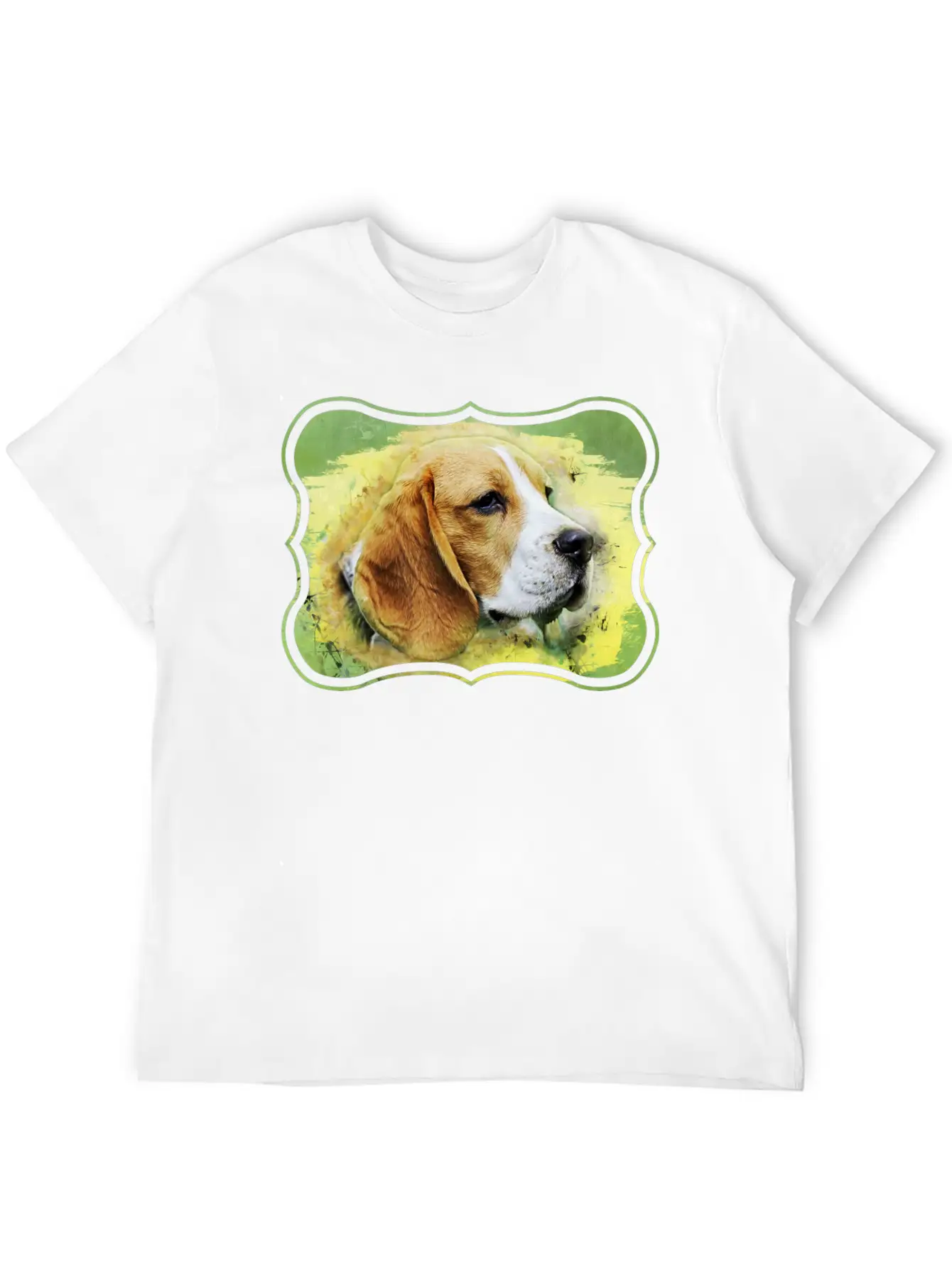 Beagle Dog Digital Art Unisex Short Sleeve Soft Cotton T-Shirt – Casual Everyday Wear