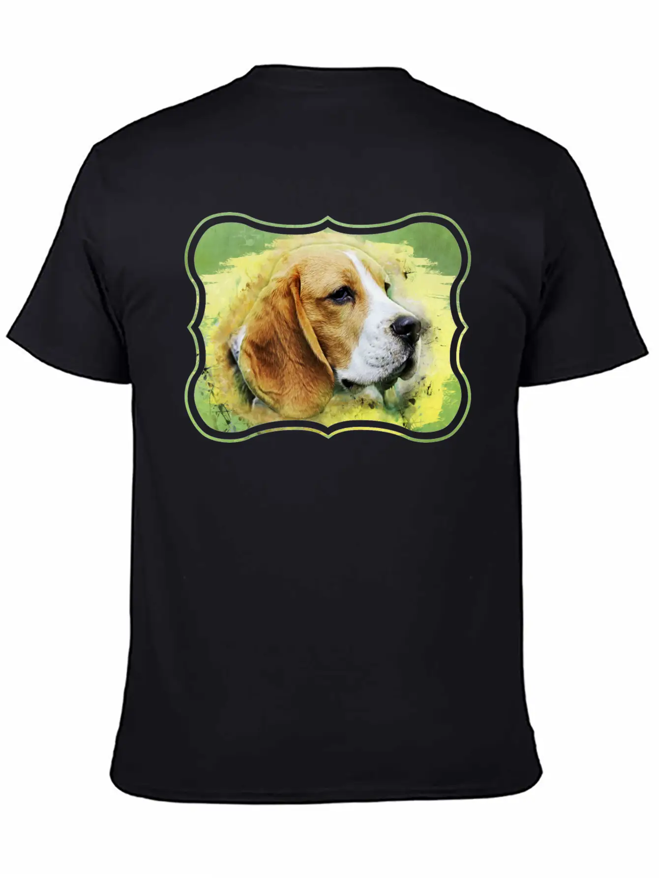 Beagle Dog Digital Art Unisex Short Sleeve Soft Cotton T-Shirt – Casual Everyday Wear