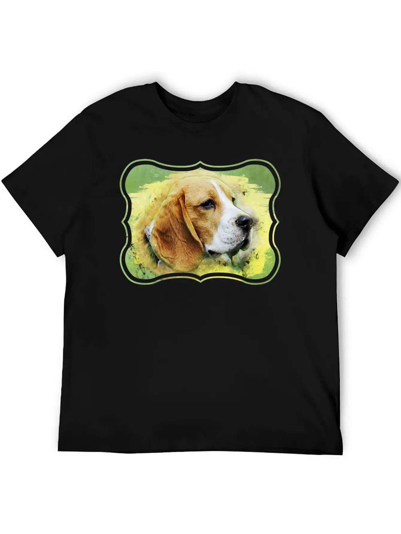 Beagle Dog Digital Art Unisex Short Sleeve Soft Cotton T-Shirt – Casual Everyday Wear