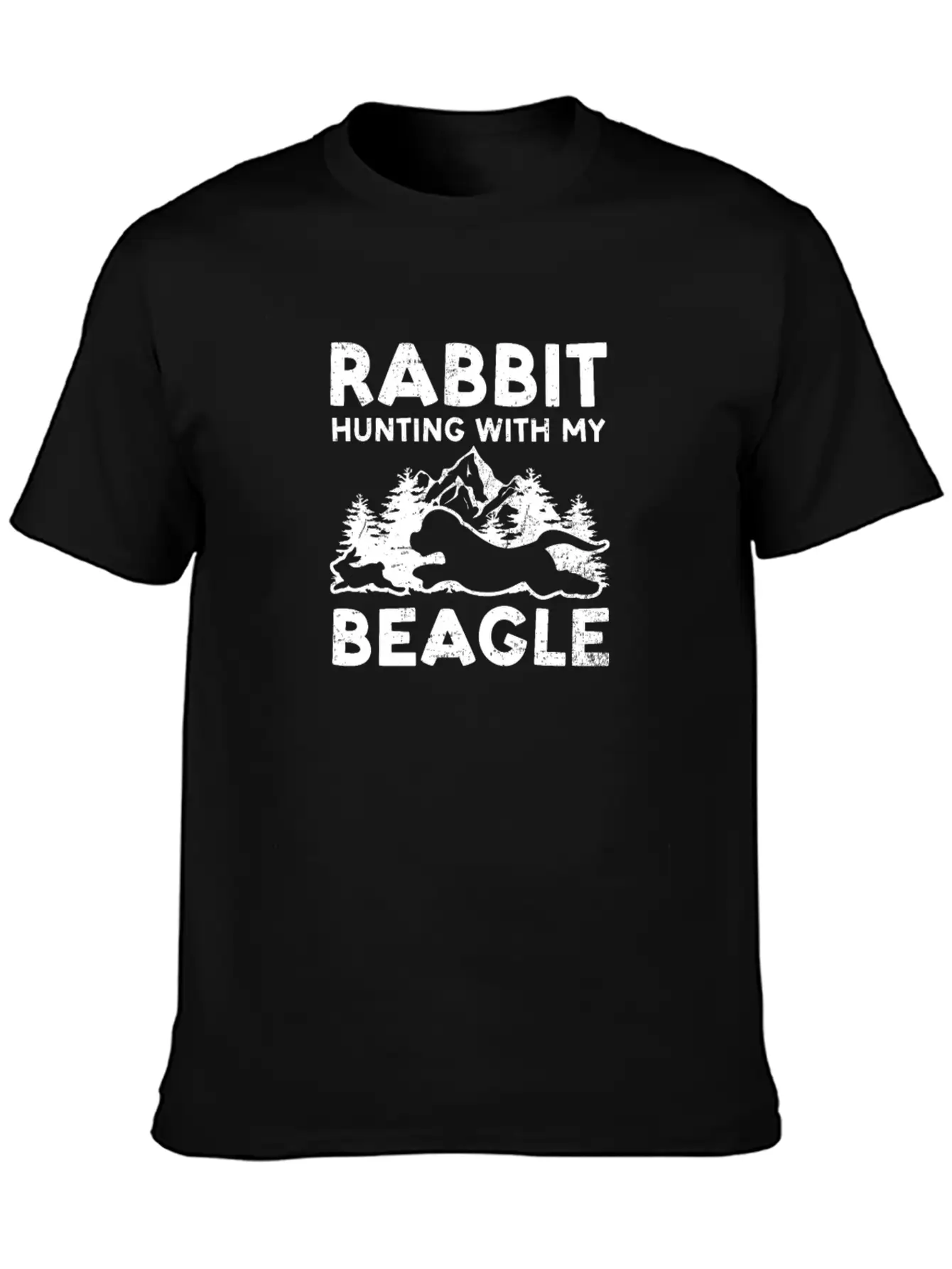 Beagle Hunting Rabbit Hunting With My Beagle Unisex Casual T-Shirt – Clean Design For Daily Comfort