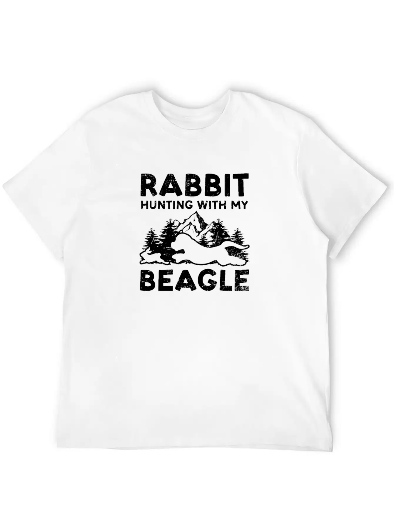 Beagle Hunting Rabbit Hunting With My Beagle Unisex Casual T-Shirt – Clean Design For Daily Comfort