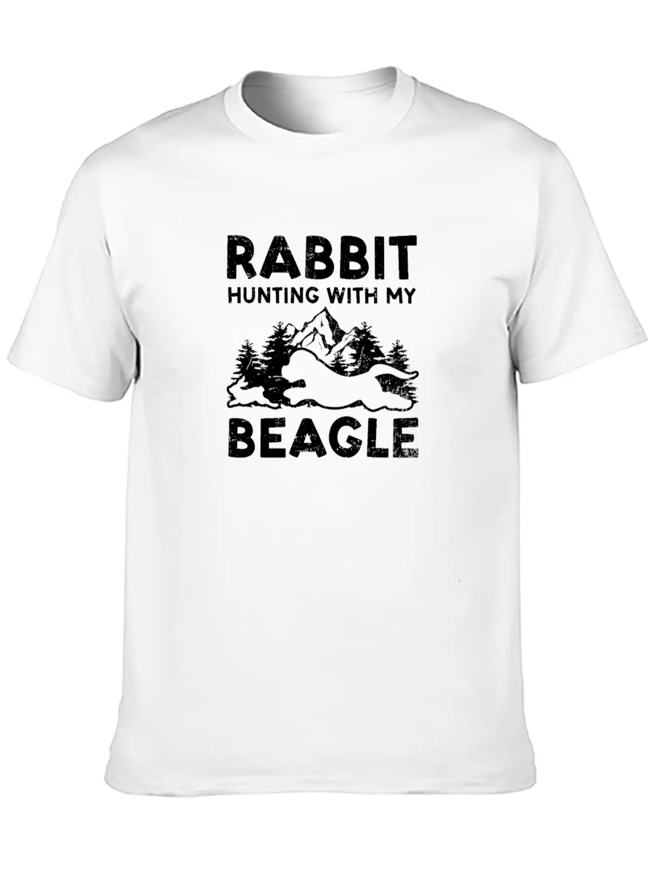 Beagle Hunting Rabbit Hunting With My Beagle Unisex Casual T-Shirt – Clean Design For Daily Comfort