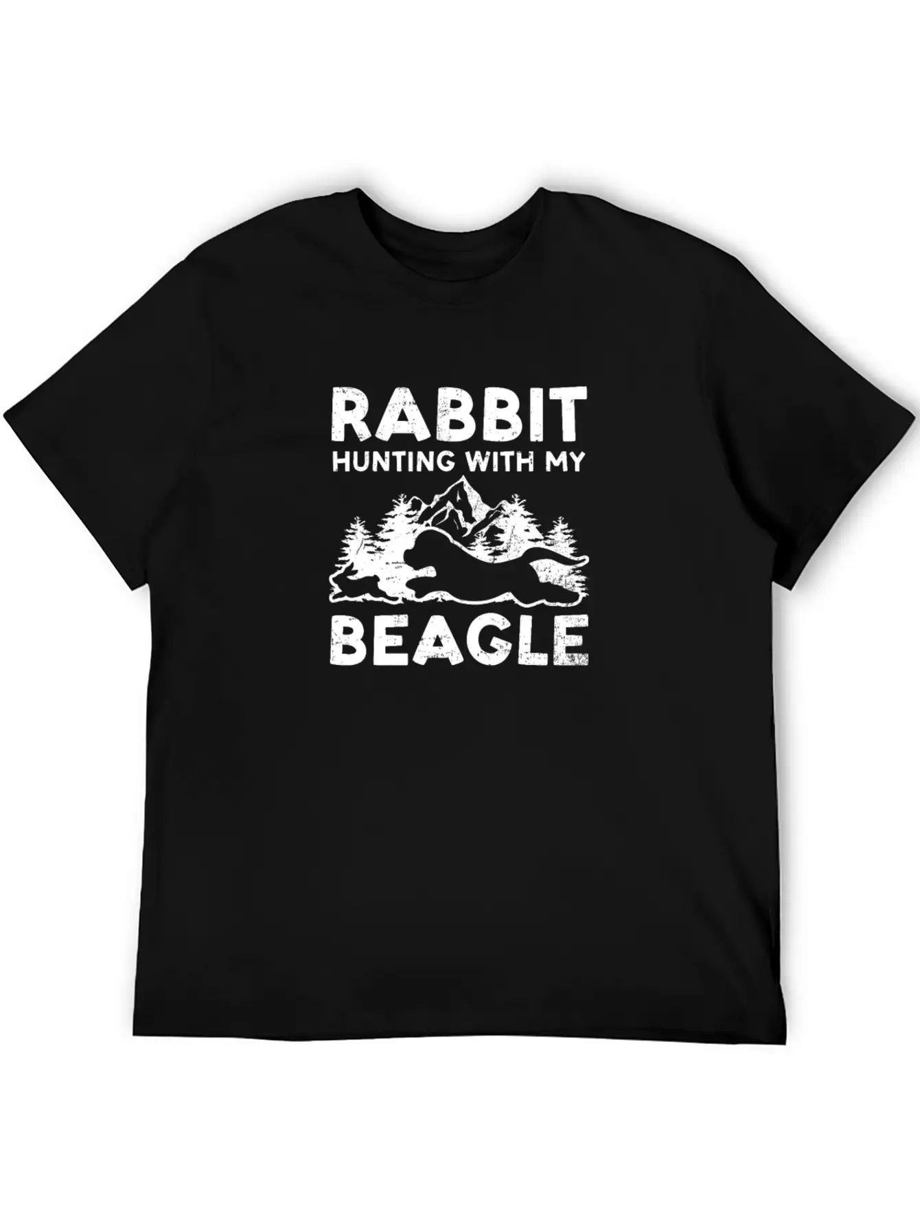 Beagle Hunting Rabbit Hunting With My Beagle Unisex Casual T-Shirt – Clean Design For Daily Comfort