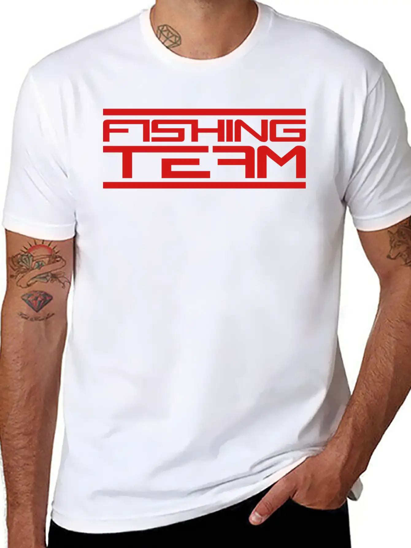 Beam Red Fishing Team Sport Logo Caught Fish Fishi Timeless Short Sleeve Tee – Comfy And Minimalist Design