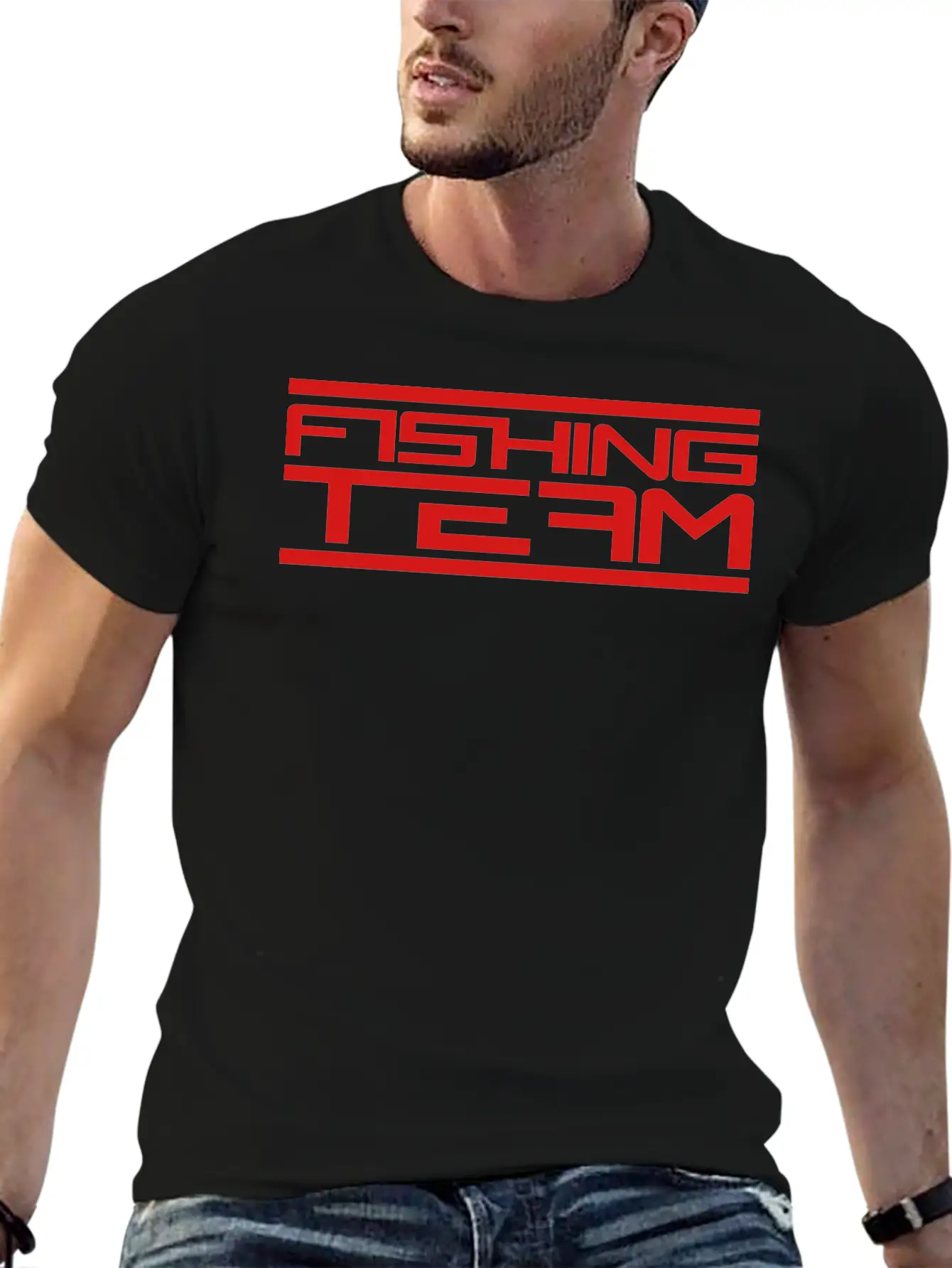 Beam Red Fishing Team Sport Logo Caught Fish Fishi Timeless Short Sleeve Tee – Comfy And Minimalist Design