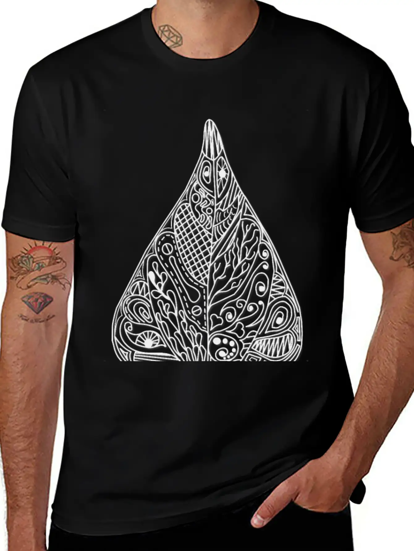 Bean Leaf Shadow Black Ornaments Gift Idea Nature Basic Graphic T-Shirt – Daily Comfort In Soft Cotton