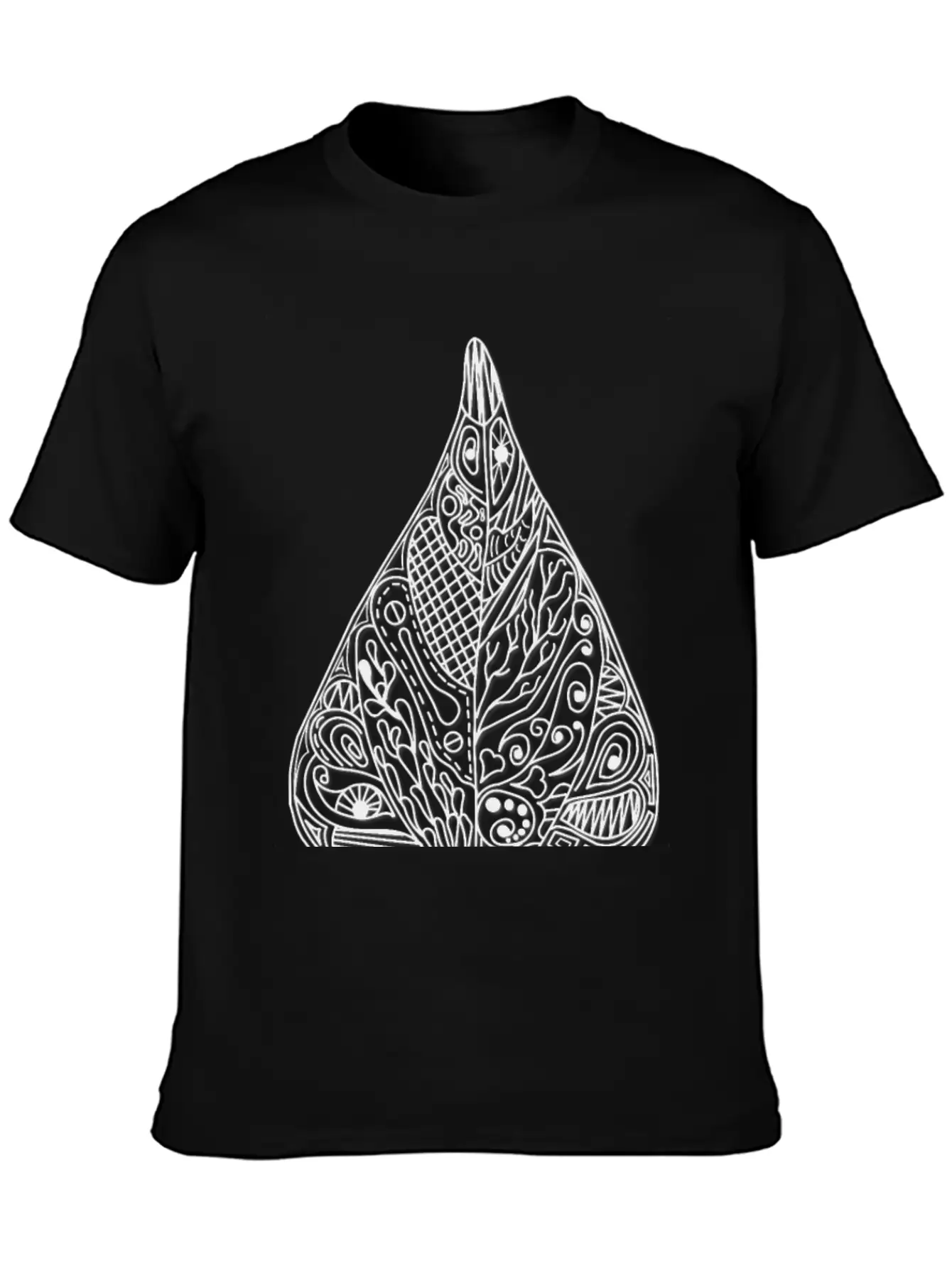 Bean Leaf Shadow Black Ornaments Gift Idea Nature Basic Graphic T-Shirt – Daily Comfort In Soft Cotton