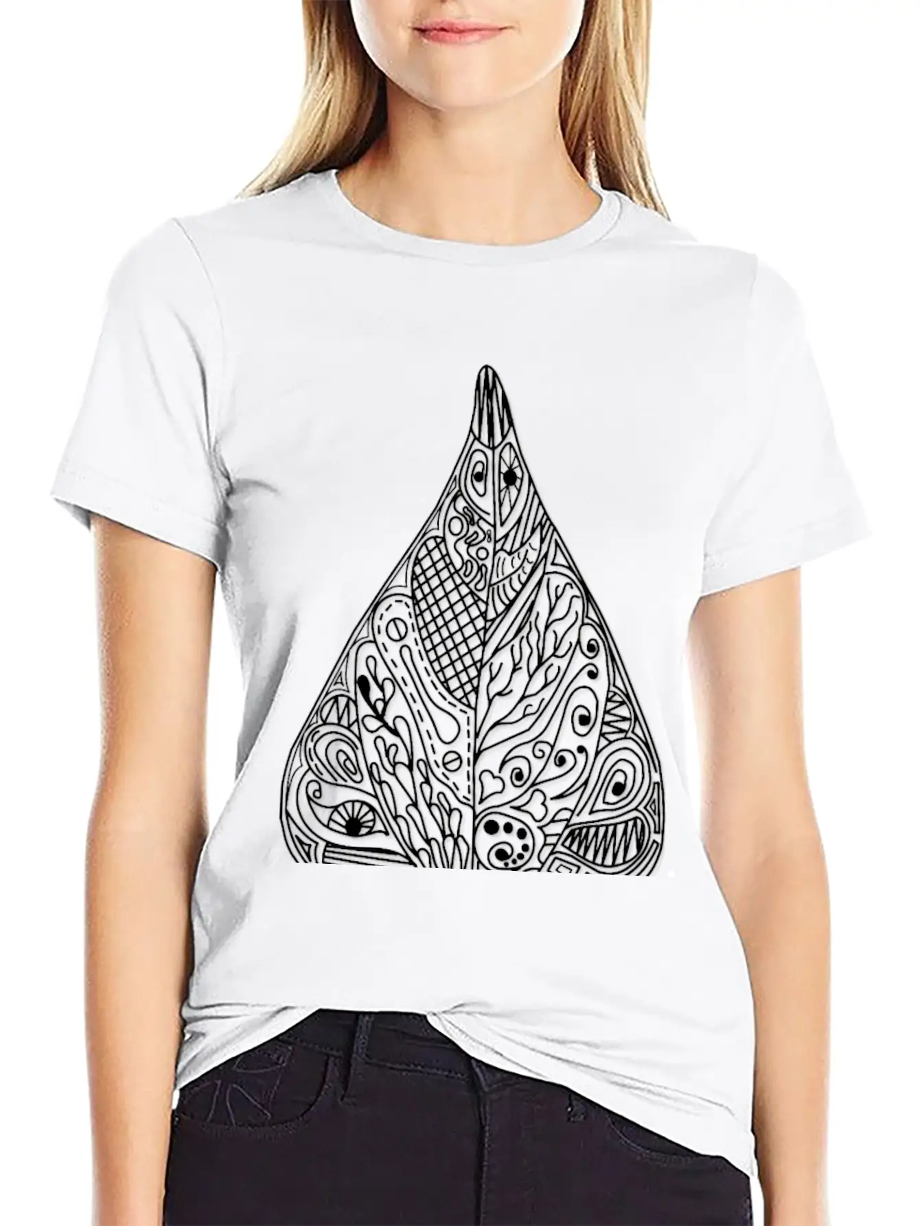 Bean Leaf Shadow Black Ornaments Gift Idea Nature Basic Graphic T-Shirt – Daily Comfort In Soft Cotton