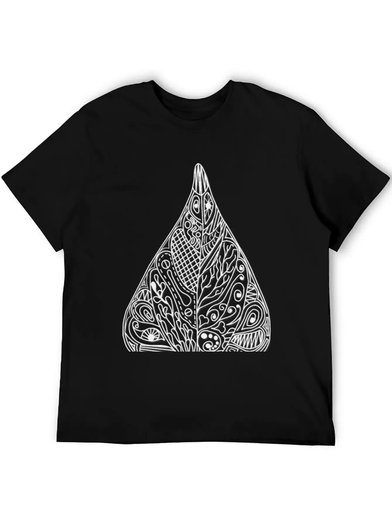 Bean Leaf Shadow Black Ornaments Gift Idea Nature Basic Graphic T-Shirt – Daily Comfort In Soft Cotton