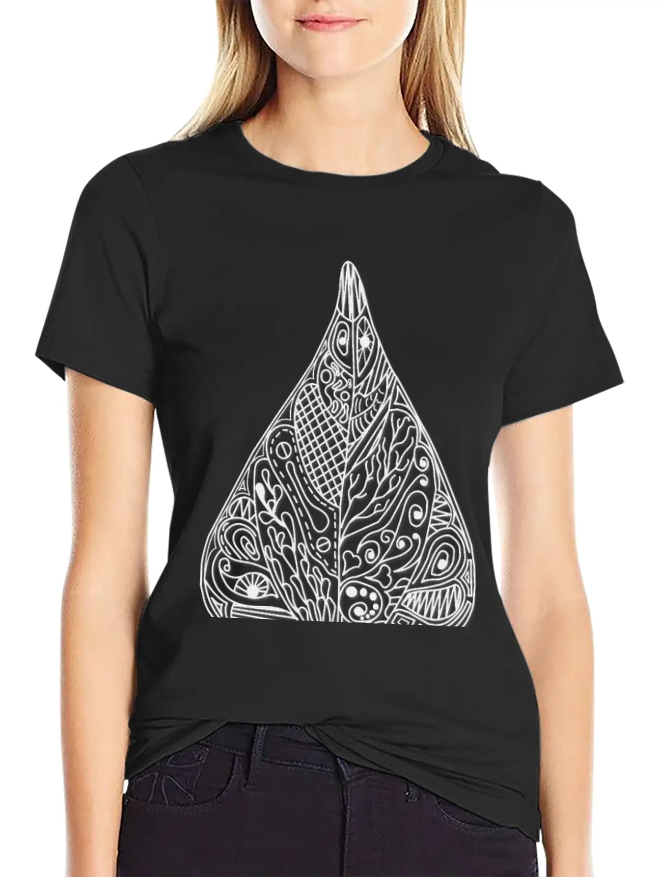 Bean Leaf Shadow Black Ornaments Gift Idea Nature Basic Graphic T-Shirt – Daily Comfort In Soft Cotton