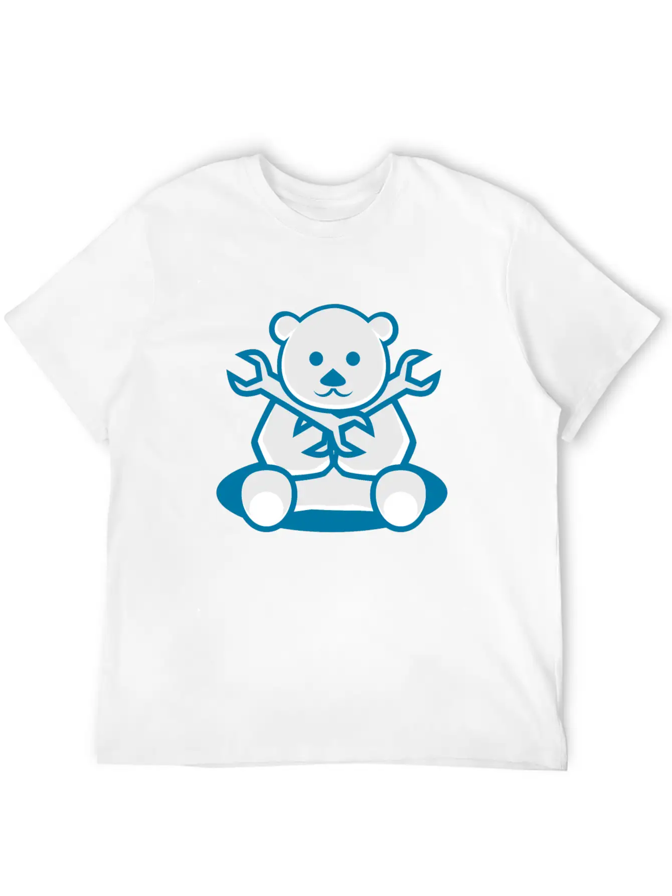 Bear Cute Machanic Cartoon Character Timeless Short Sleeve Tee – Comfy And Minimalist Design