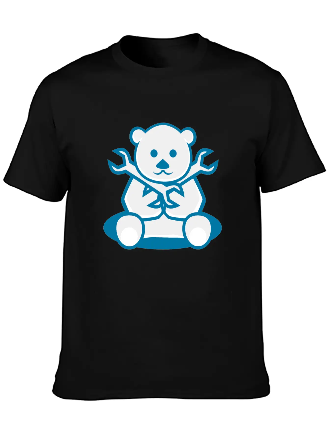 Bear Cute Machanic Cartoon Character Timeless Short Sleeve Tee – Comfy And Minimalist Design