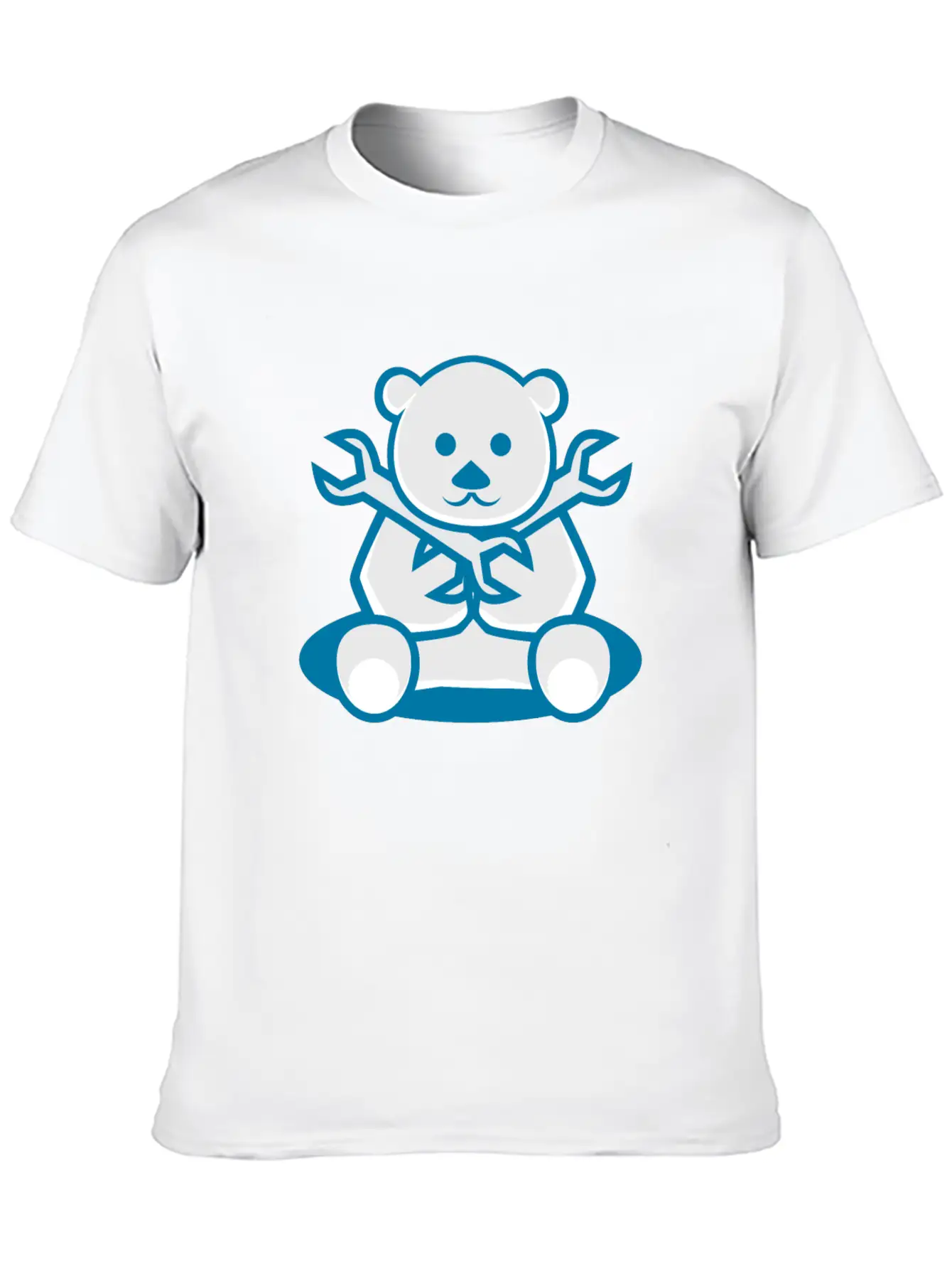 Bear Cute Machanic Cartoon Character Timeless Short Sleeve Tee – Comfy And Minimalist Design