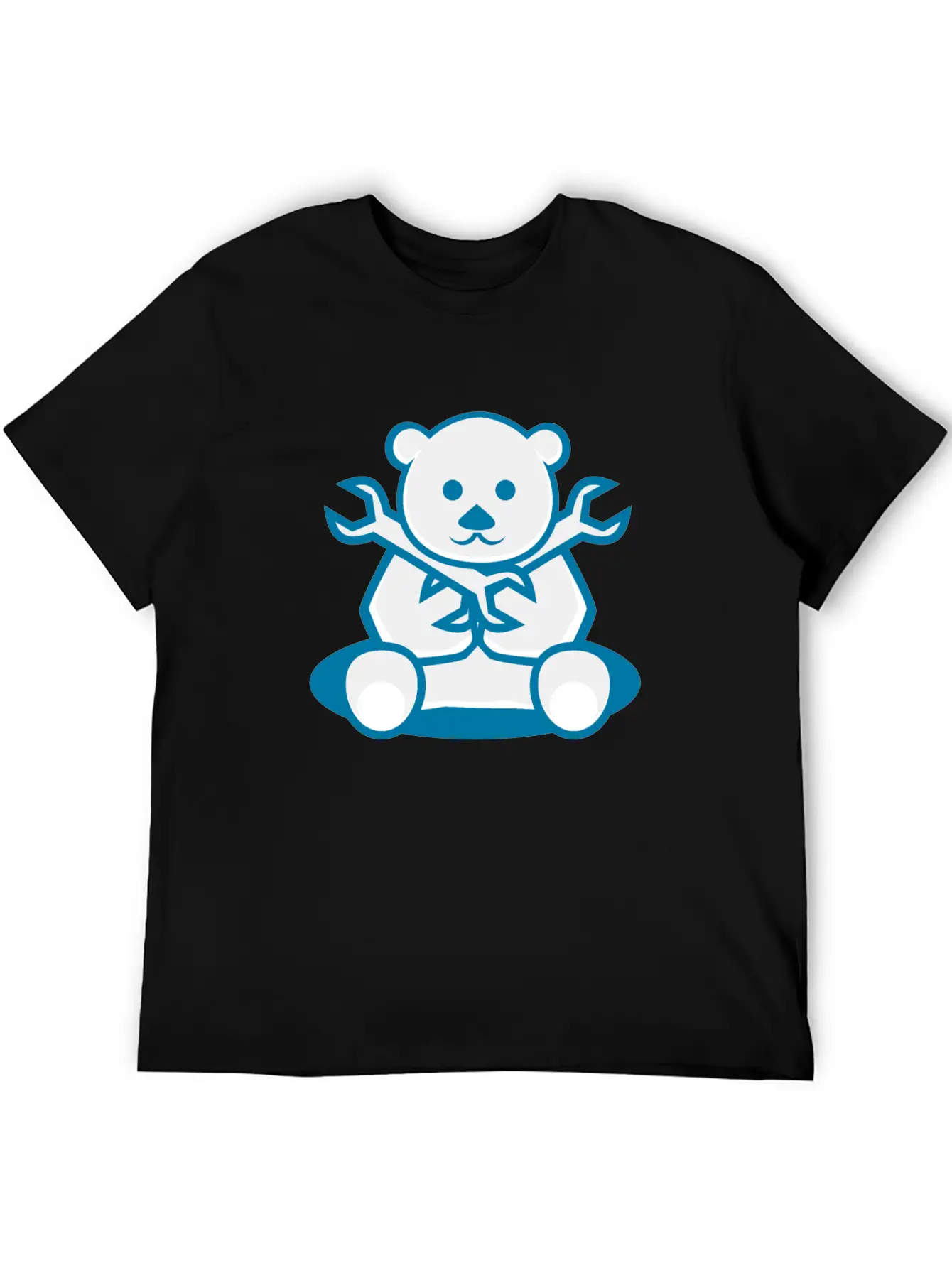 Bear Cute Machanic Cartoon Character Timeless Short Sleeve Tee – Comfy And Minimalist Design