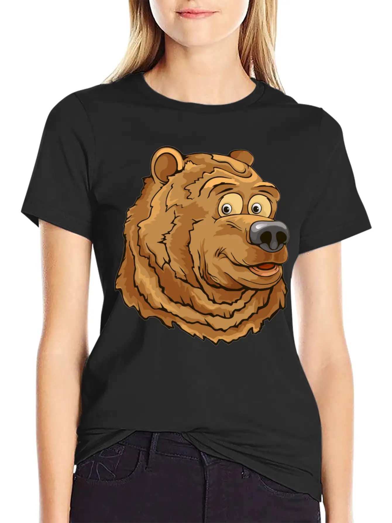 Bear Face Basic Graphic T-Shirt – Daily Comfort In Soft Cotton