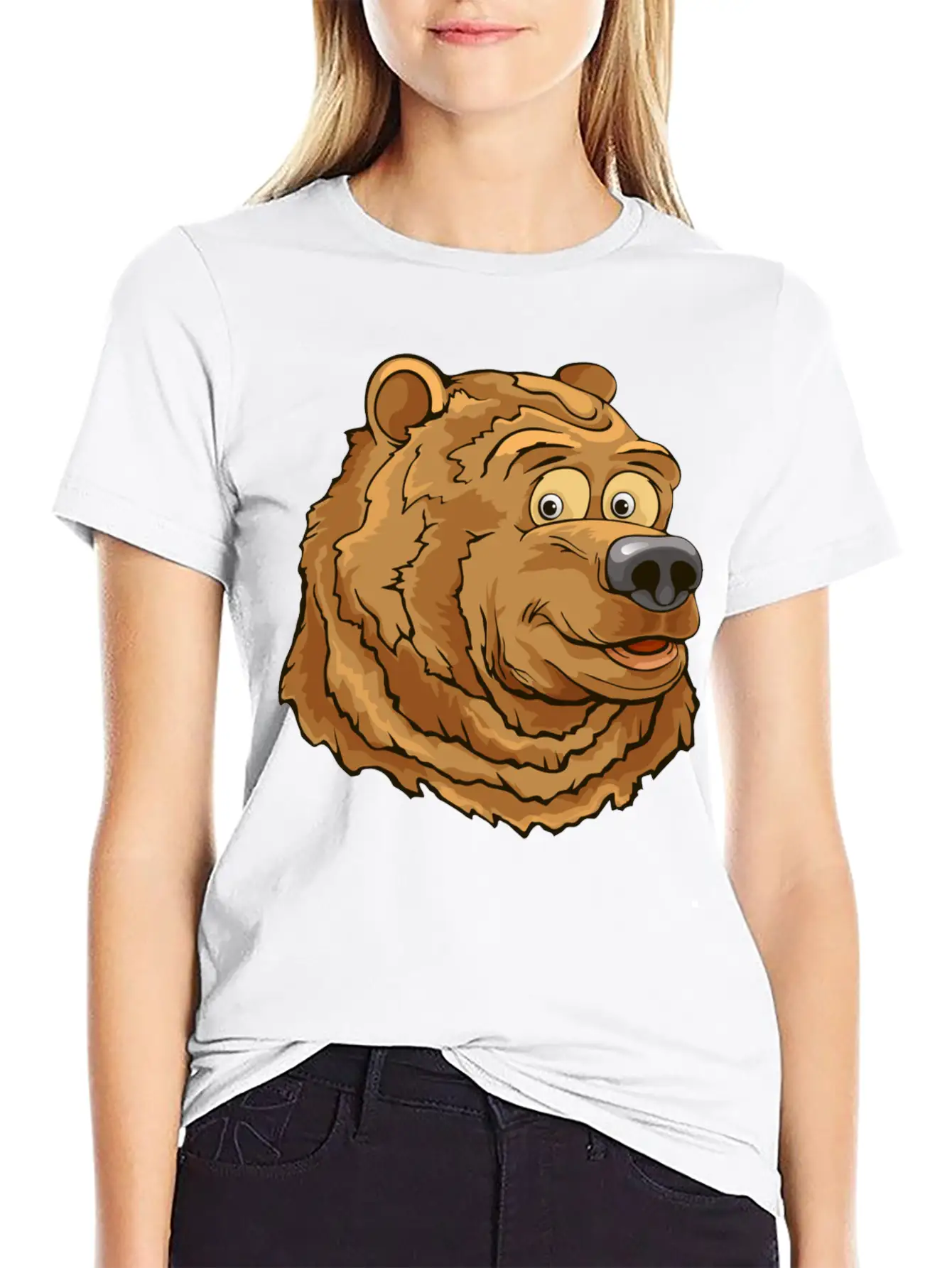 Bear Face Basic Graphic T-Shirt – Daily Comfort In Soft Cotton