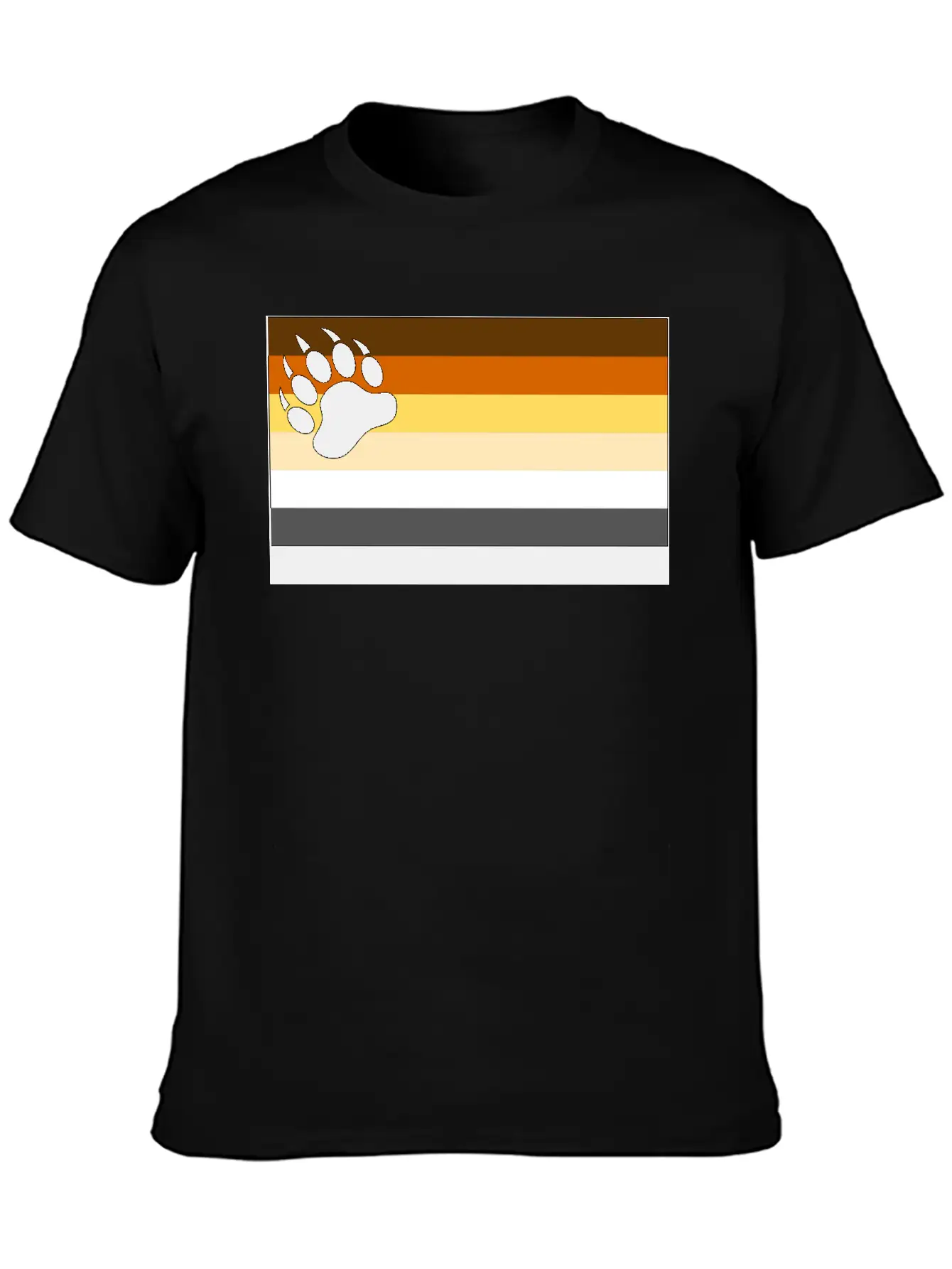 Bear Flag For White Backg Unisex Short Sleeve Soft Cotton T-Shirt – Casual Everyday Wear