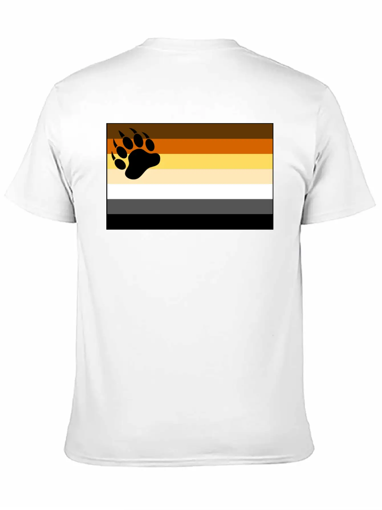 Bear Flag For White Backg Unisex Short Sleeve Soft Cotton T-Shirt – Casual Everyday Wear