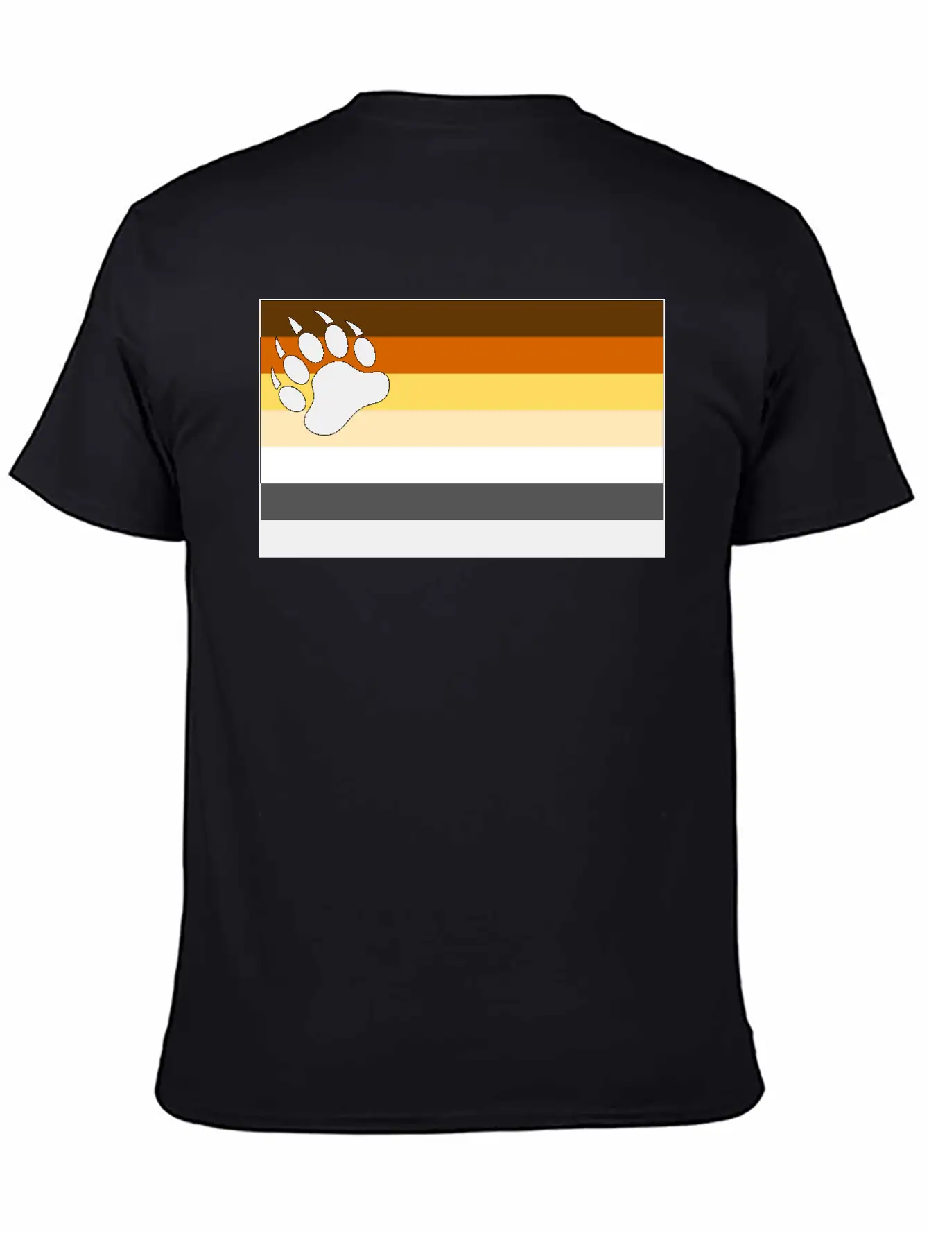 Bear Flag For White Backg Unisex Short Sleeve Soft Cotton T-Shirt – Casual Everyday Wear