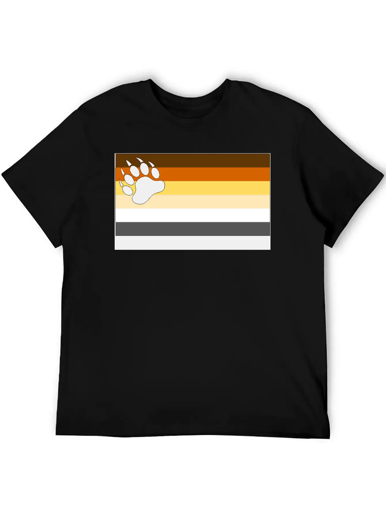 Bear Flag For White Backg Unisex Short Sleeve Soft Cotton T-Shirt – Casual Everyday Wear