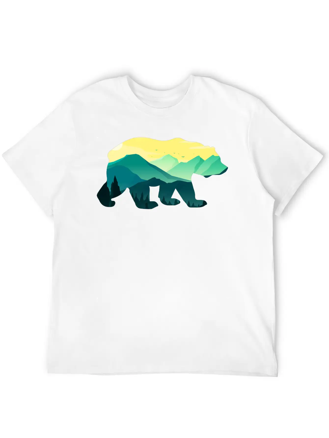 Bear Nature Gift Planet Forest Unisex Short Sleeve Soft Cotton T-Shirt – Casual Everyday Wear