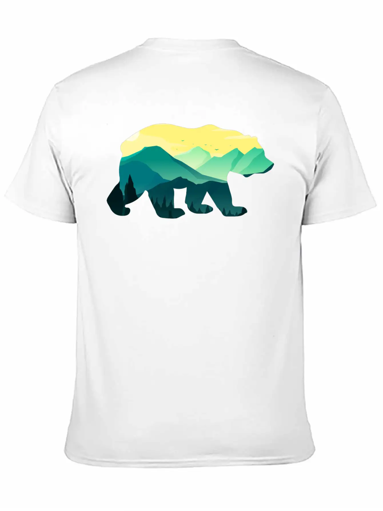 Bear Nature Gift Planet Forest Unisex Short Sleeve Soft Cotton T-Shirt – Casual Everyday Wear