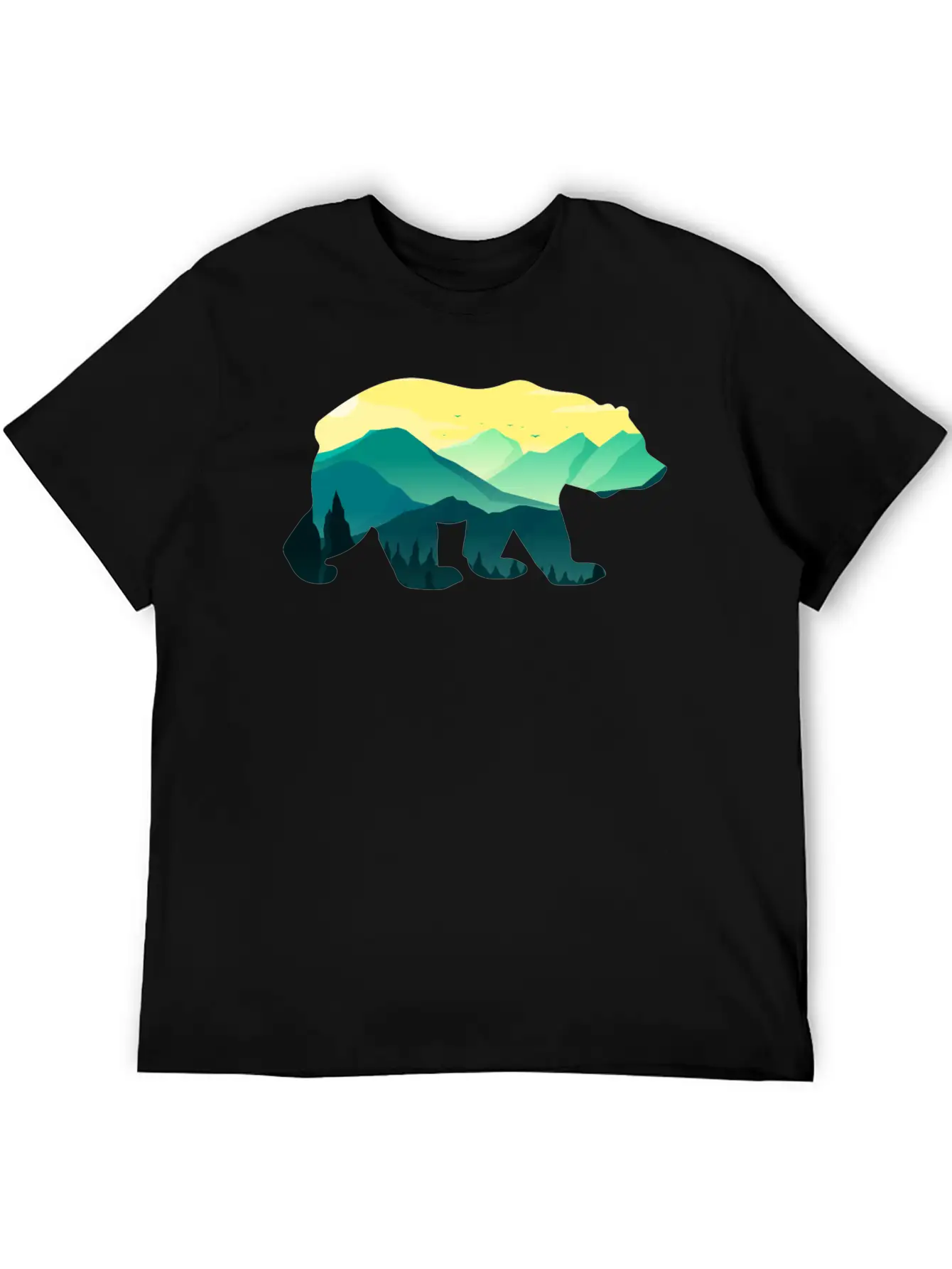 Bear Nature Gift Planet Forest Unisex Short Sleeve Soft Cotton T-Shirt – Casual Everyday Wear