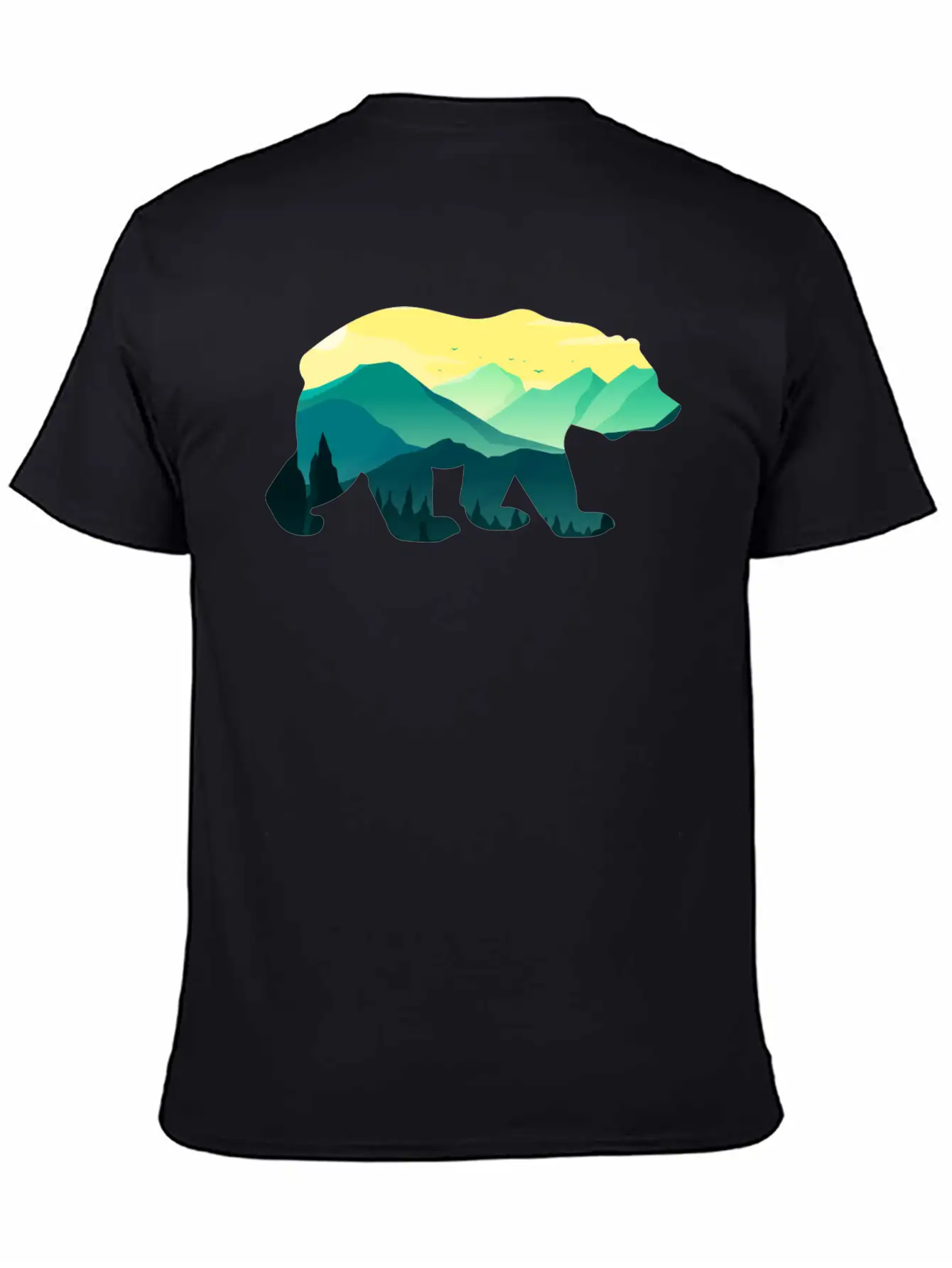 Bear Nature Gift Planet Forest Unisex Short Sleeve Soft Cotton T-Shirt – Casual Everyday Wear