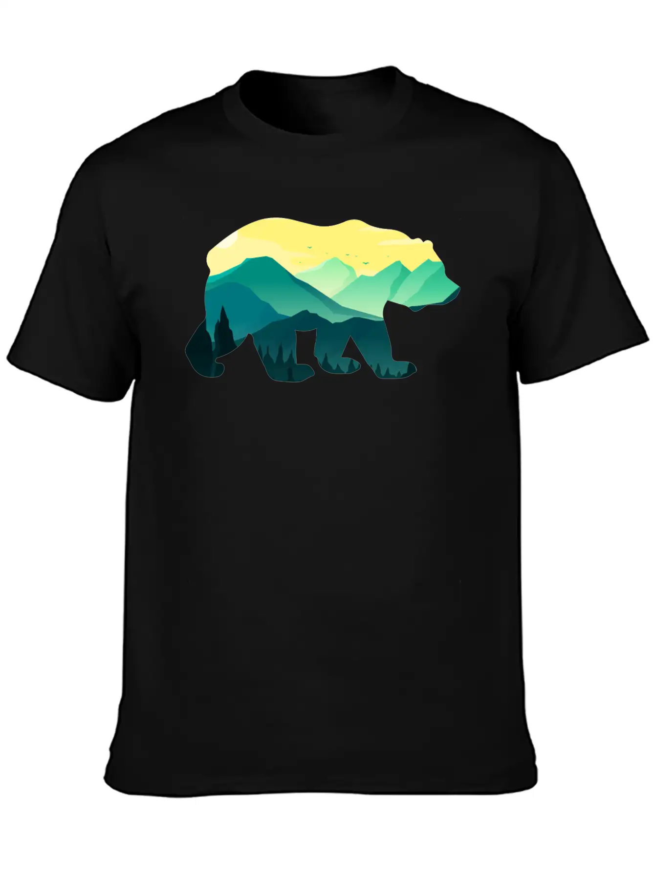 Bear Nature Gift Planet Forest Unisex Short Sleeve Soft Cotton T-Shirt – Casual Everyday Wear